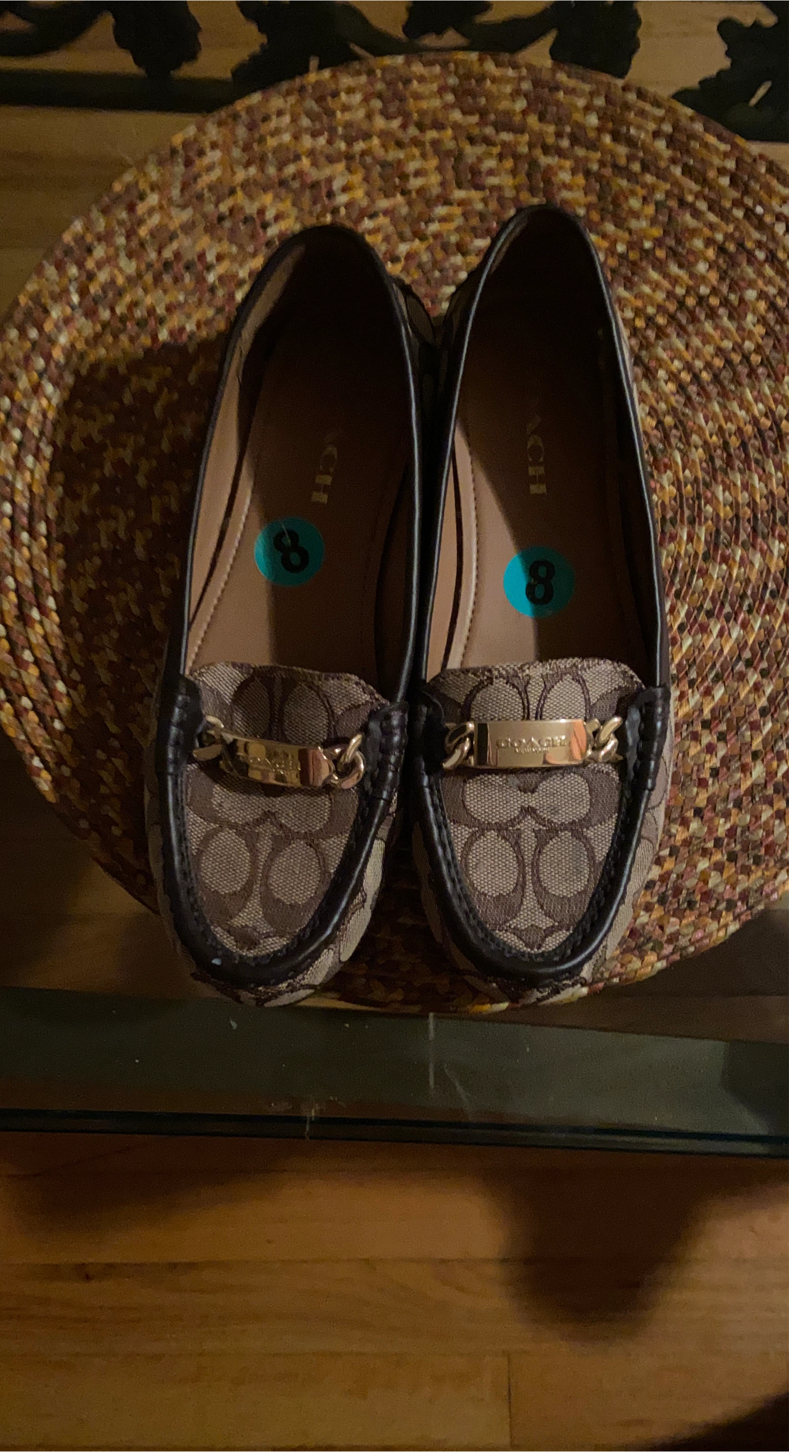 Coach Signature Loafers - Size 8
