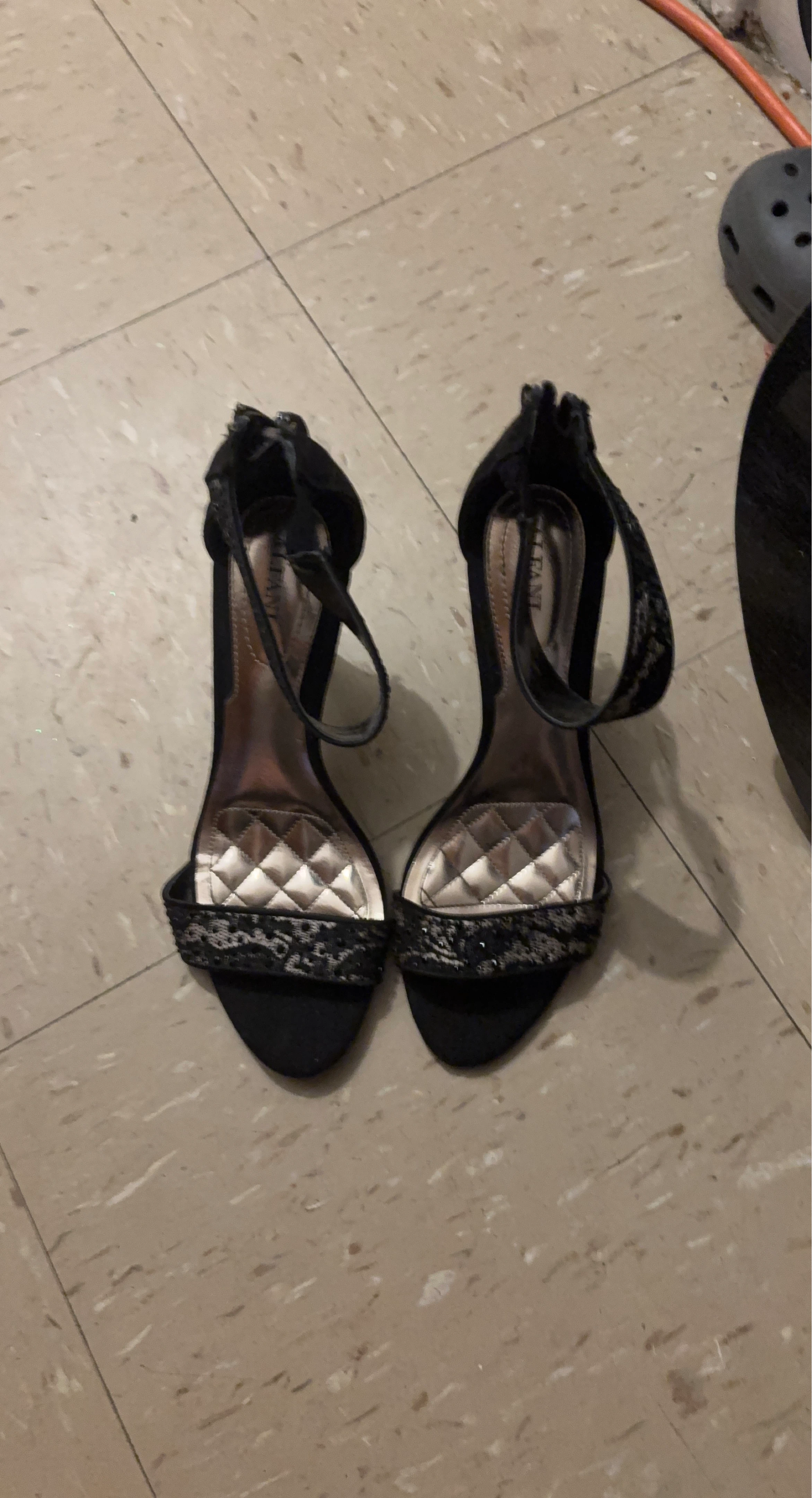 ALFANI Women's Black Heeled Sandals