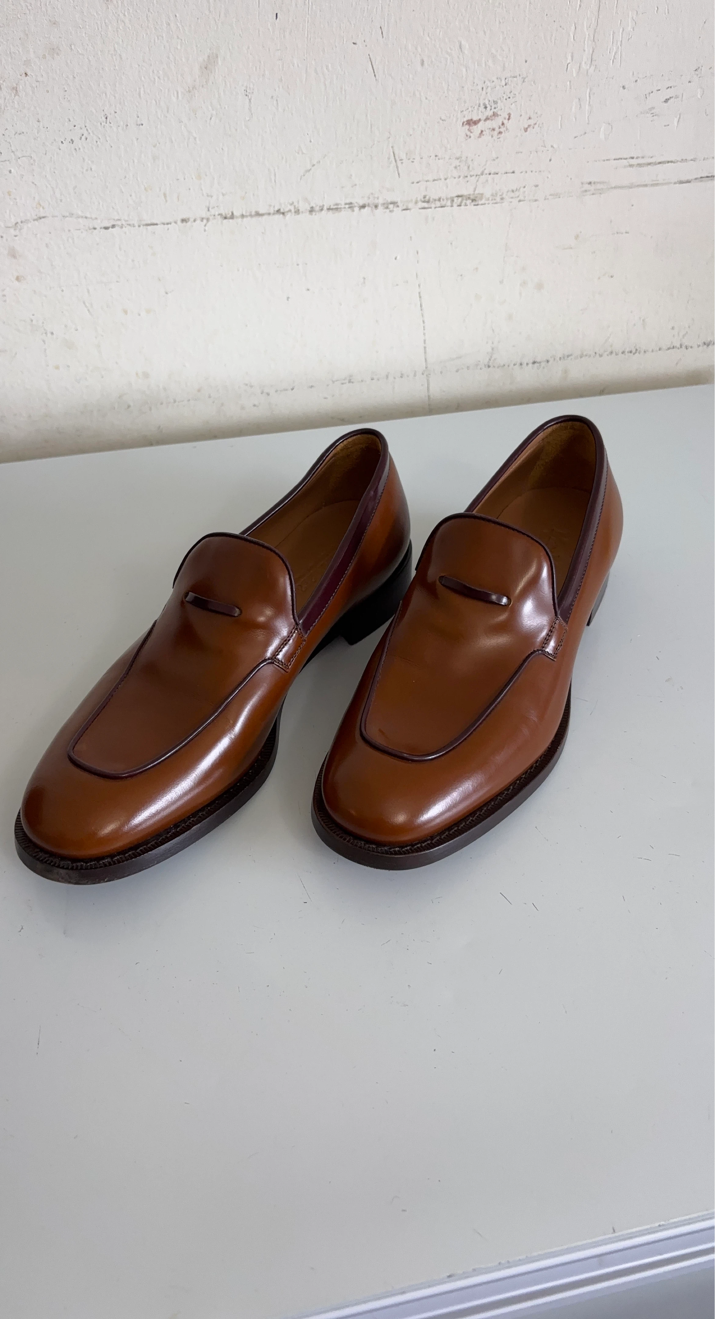 MaxMara Women's Brown Leather Loafers Size 38.5