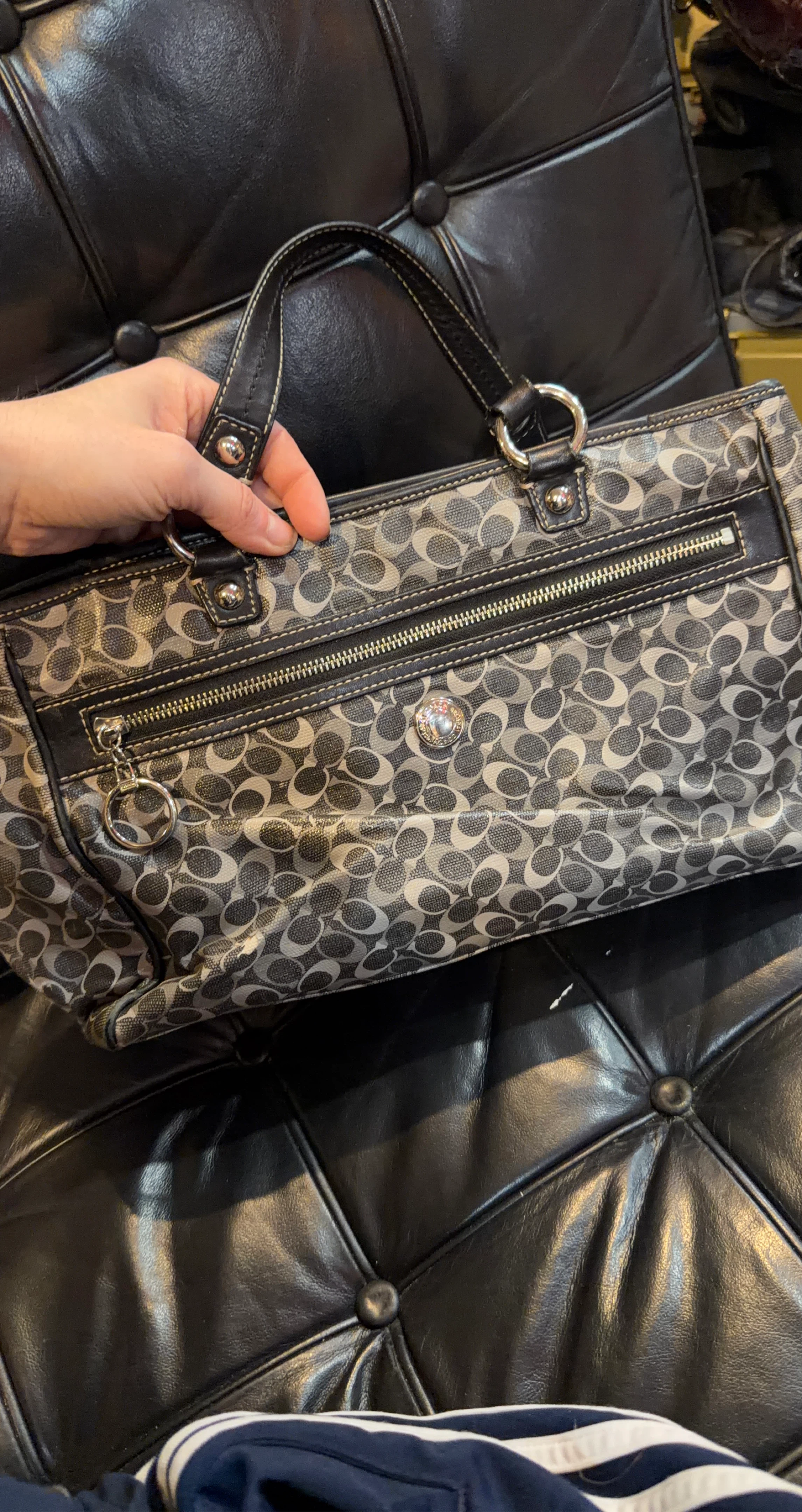 Coach Monogrammed Satchel Handbag