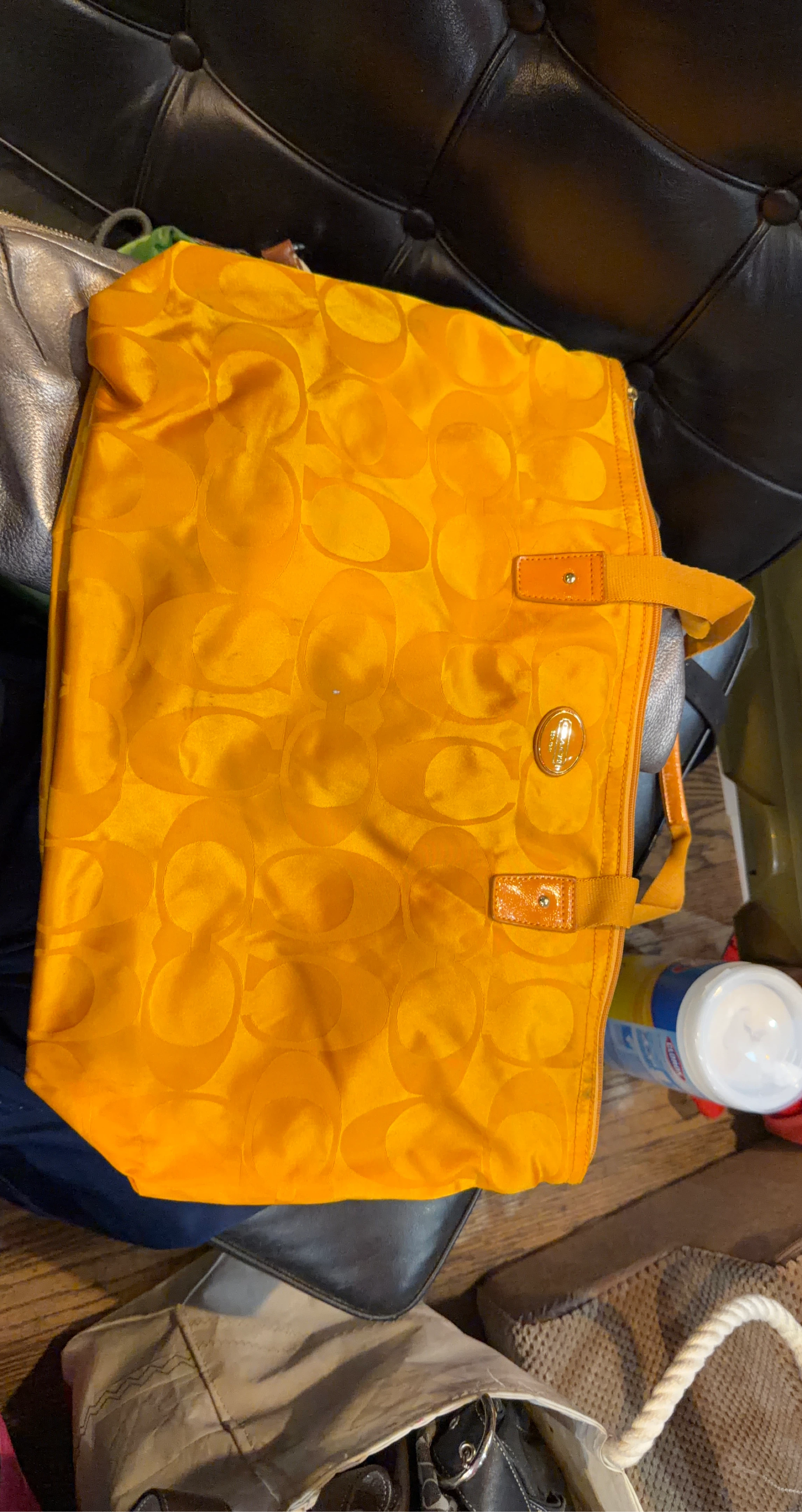 Coach Monogram Tote Bag - Yellow