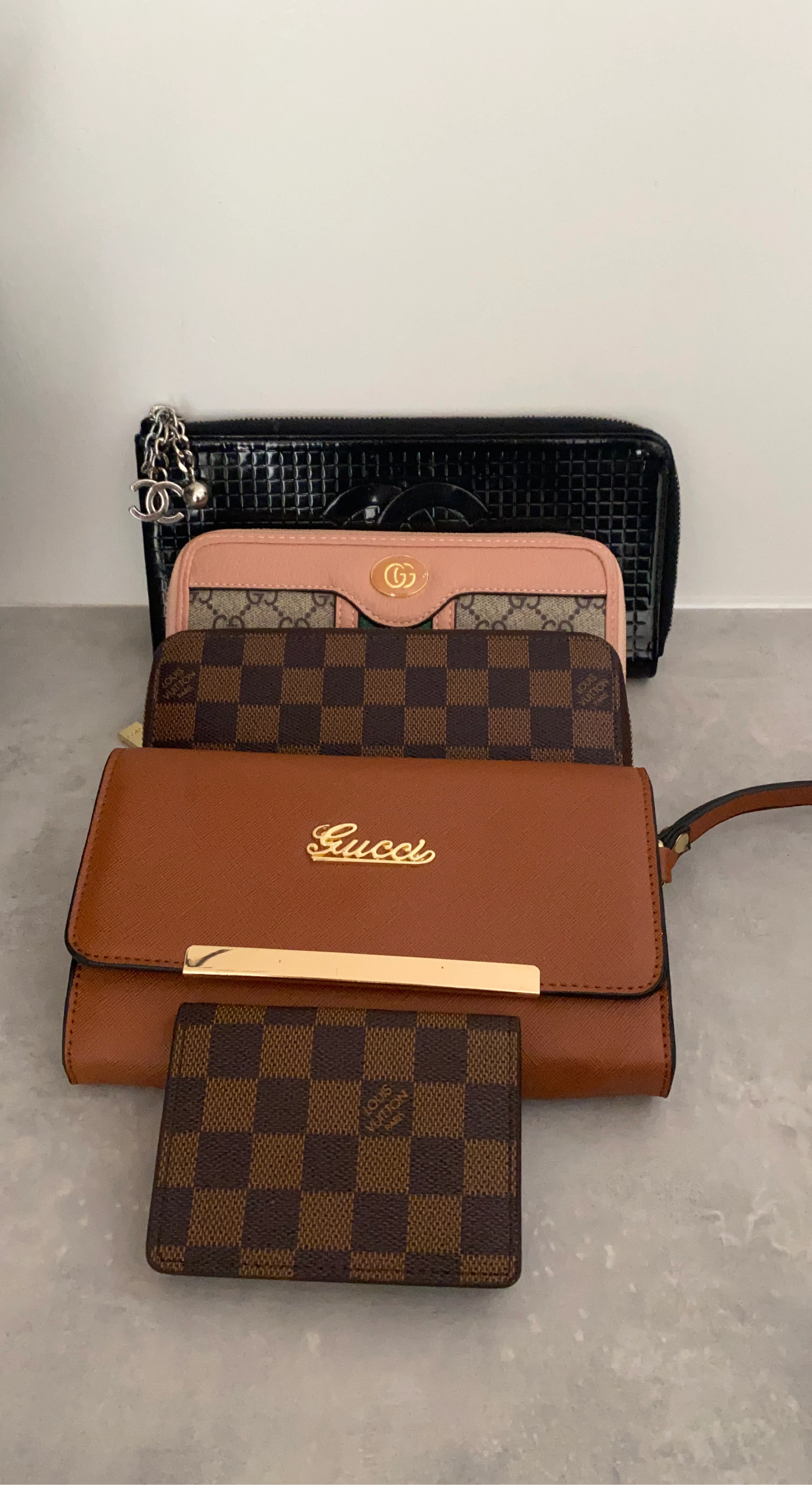 Bundle of Luxury Wallets: Gucci, Louis Vuitton & Chanel