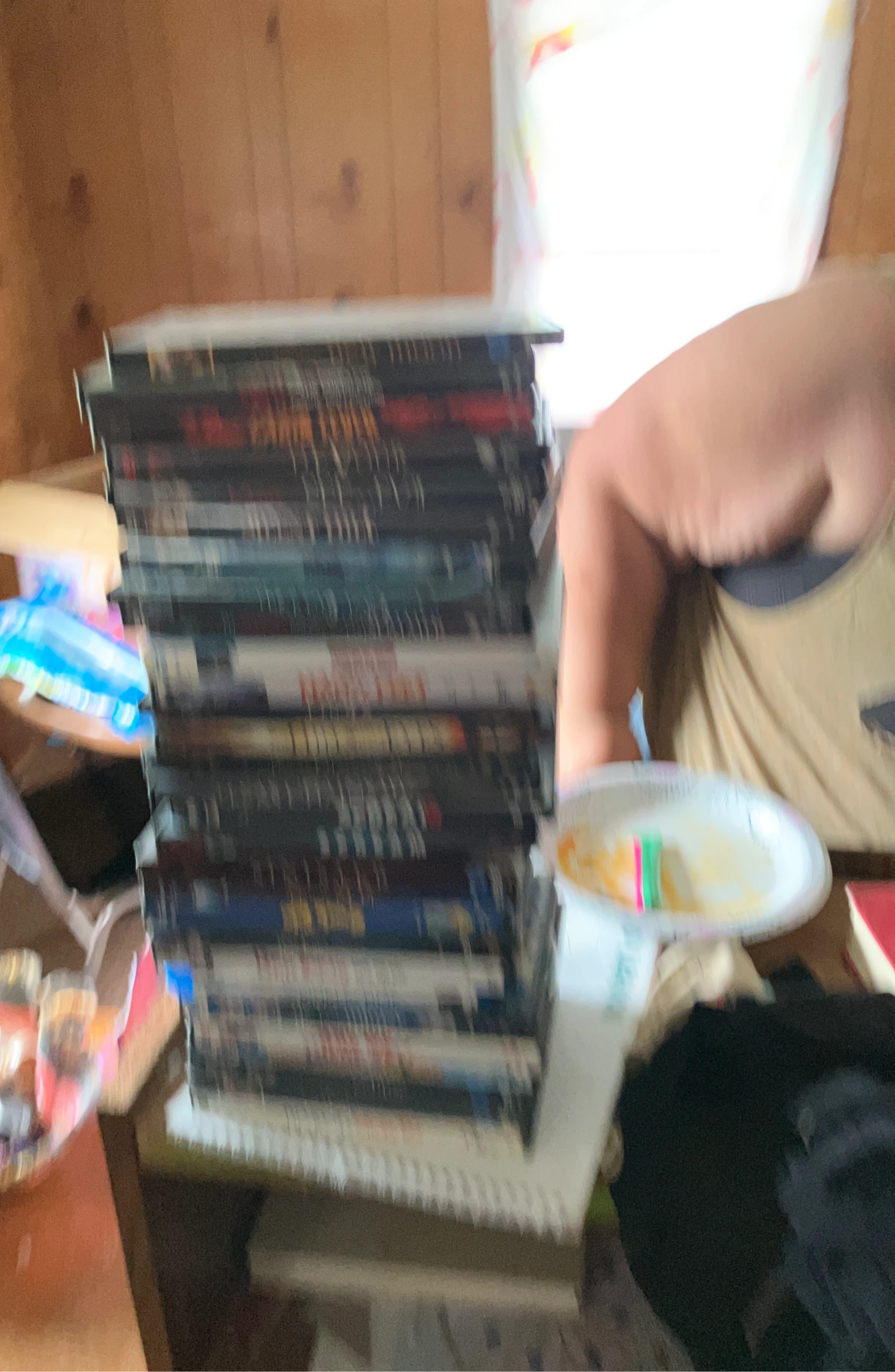 Large stack of DVDs