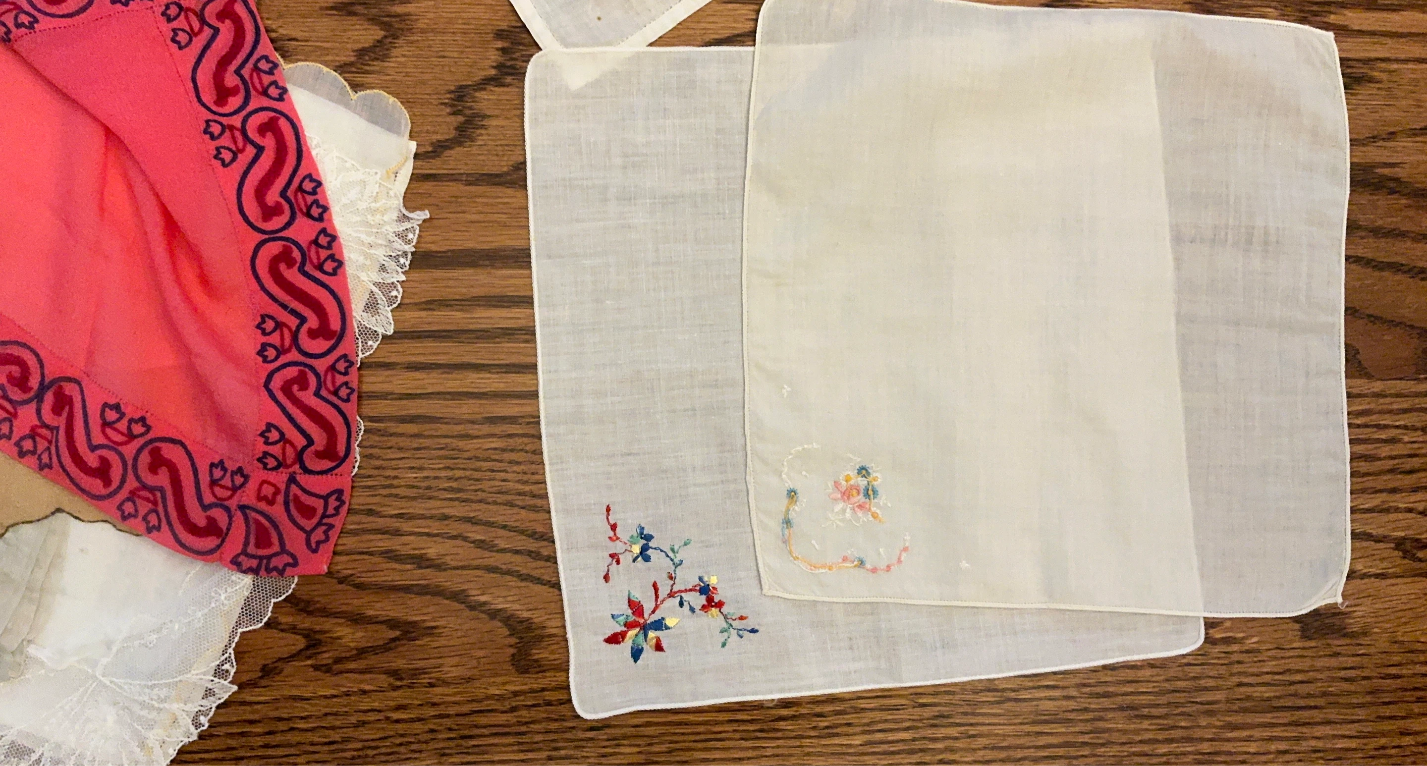 Embroidered Handkerchiefs Lot