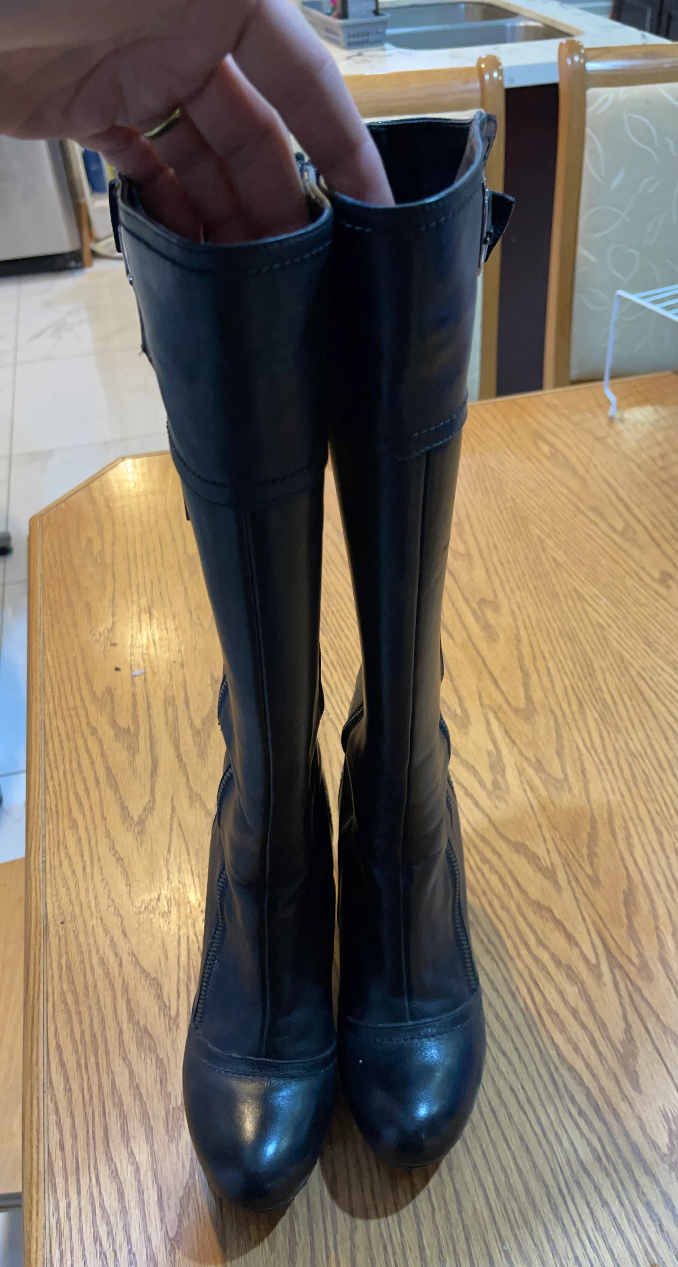 Browns Black Leather Boots - Size 8M