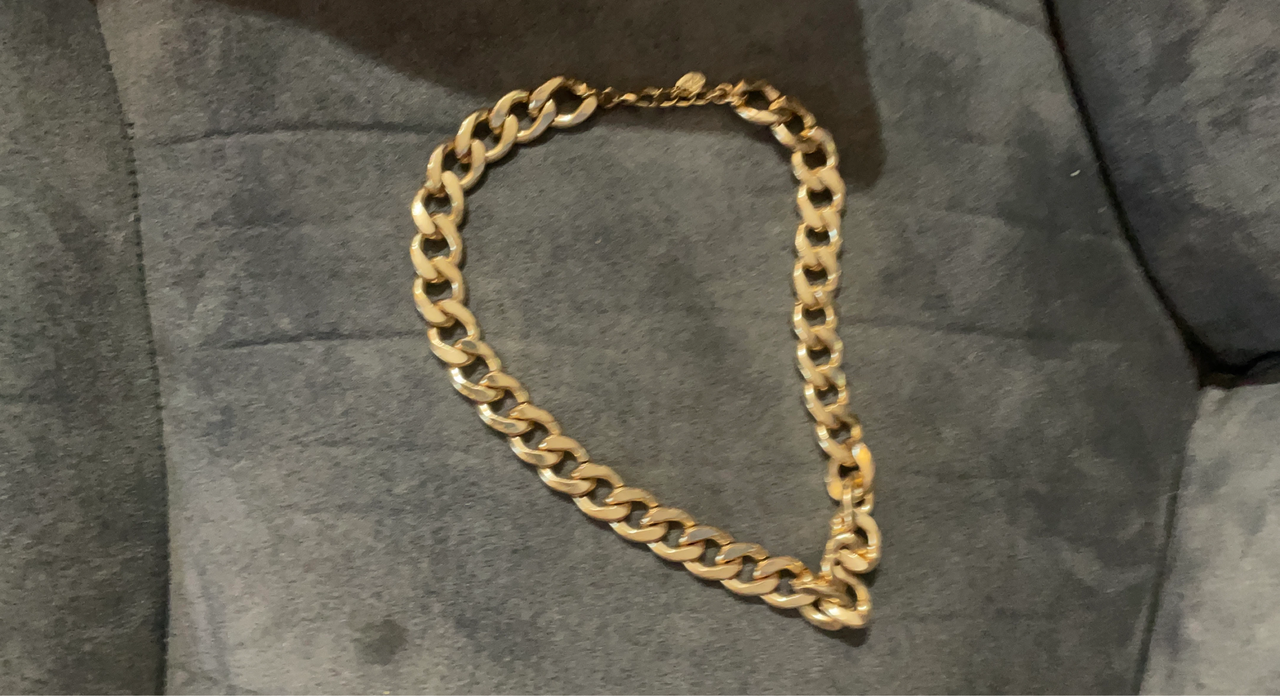 Gold Tone Chunky Chain Necklace