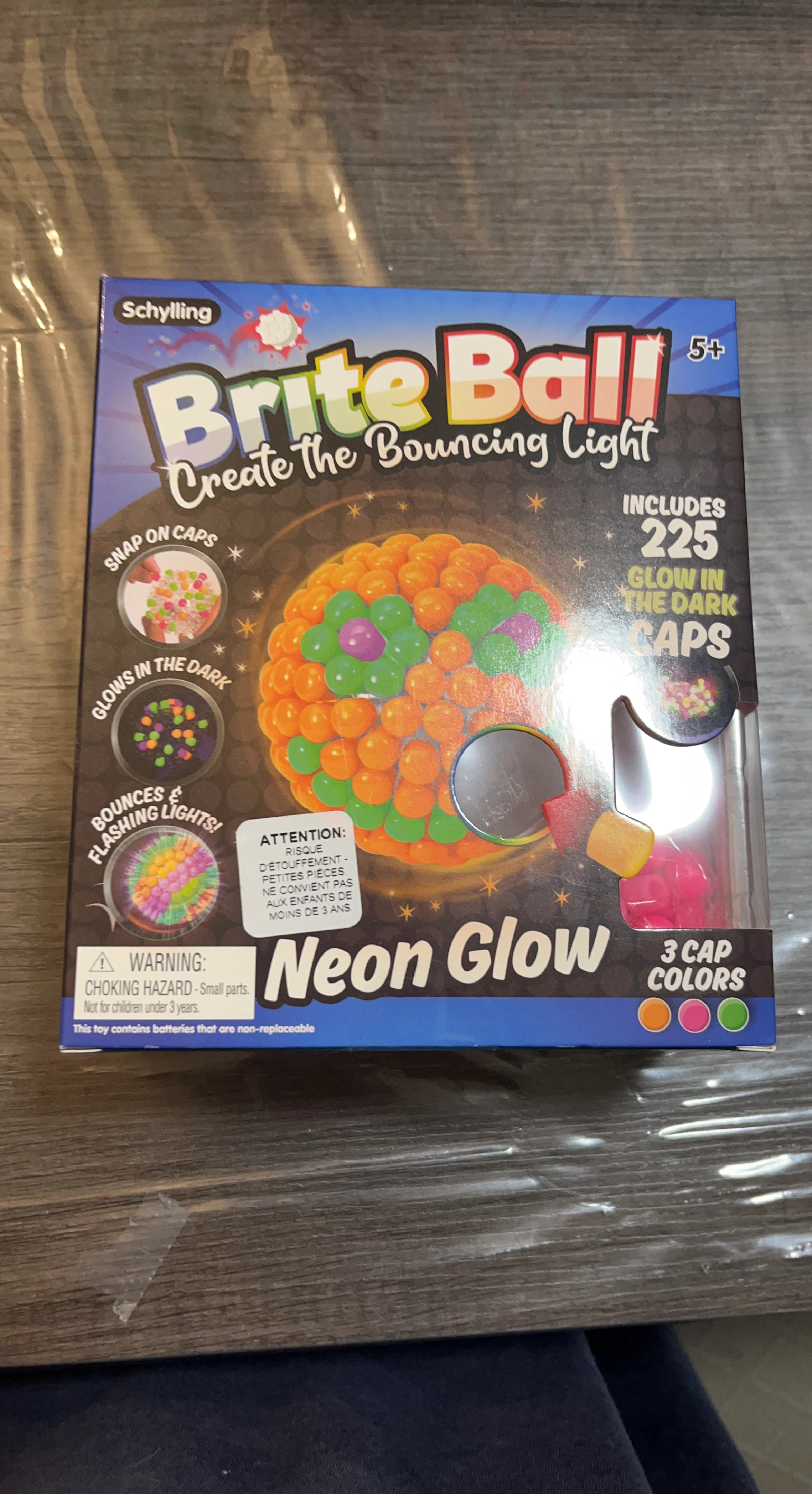 Schylling Brite Ball Neon Glow Toy