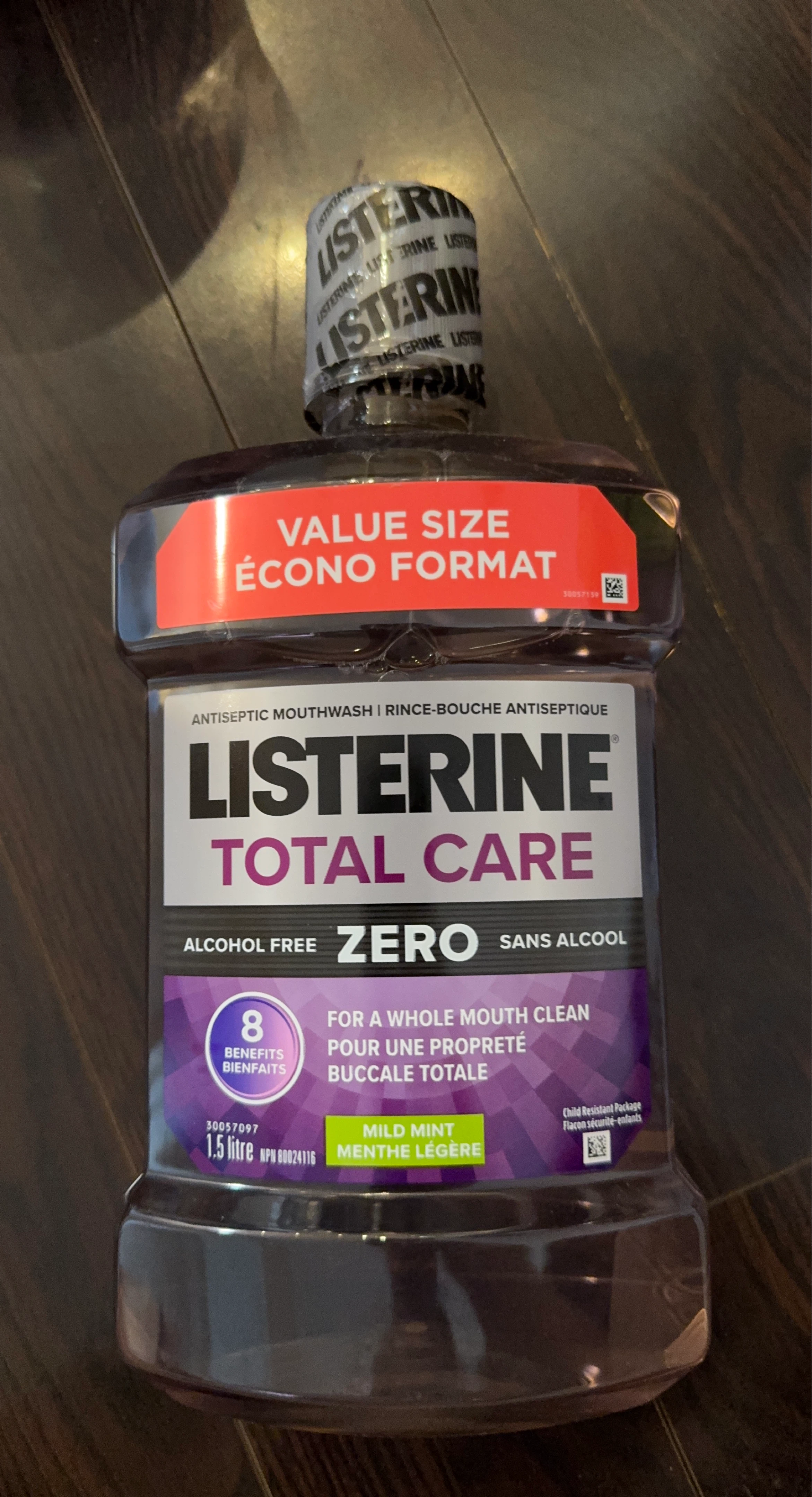 Listerine Total Care Zero Alcohol-Free Mouthwash, 1.5 Litre