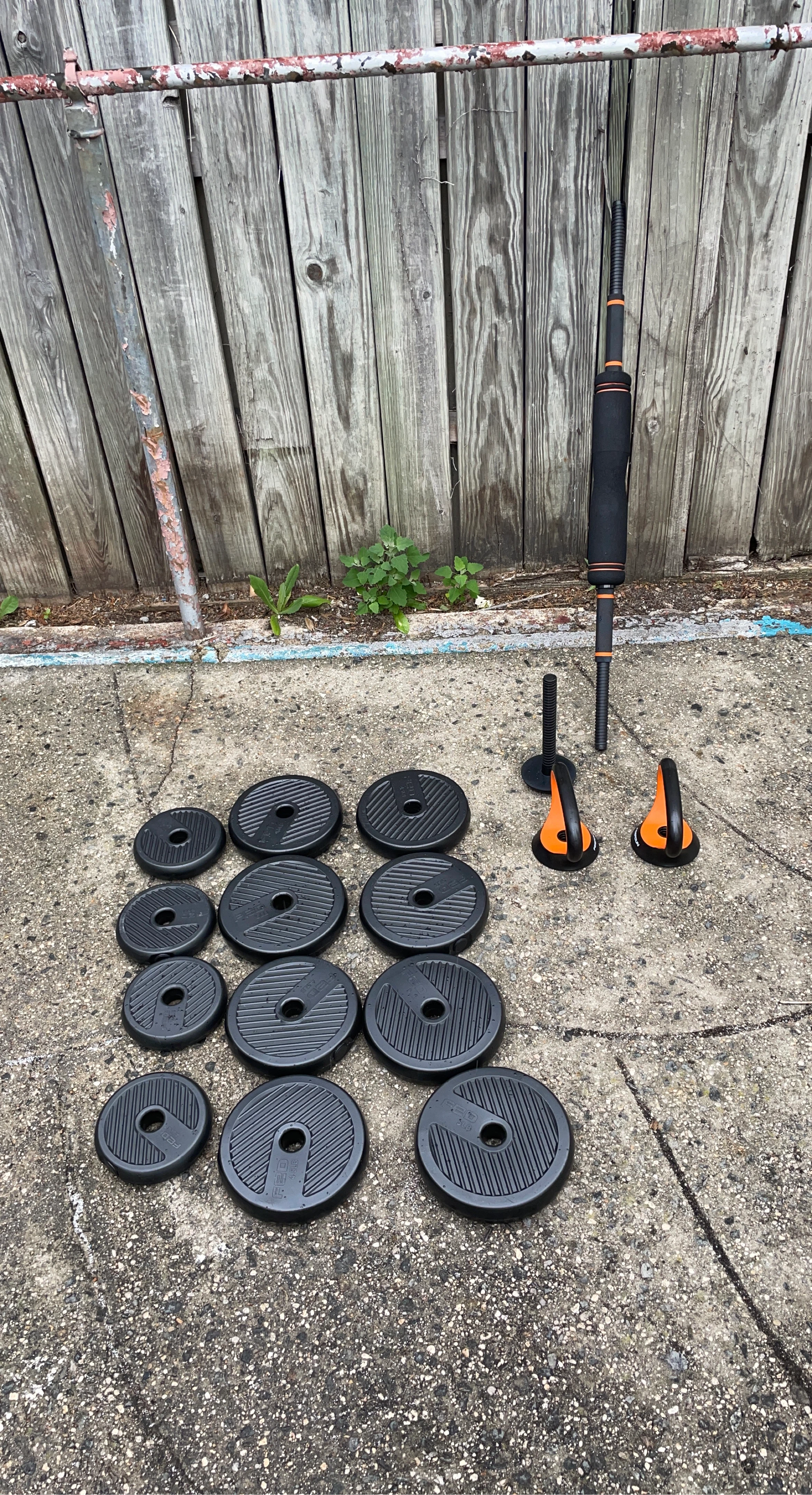 Adjustable Dumbbell Set with Bar and Handles
