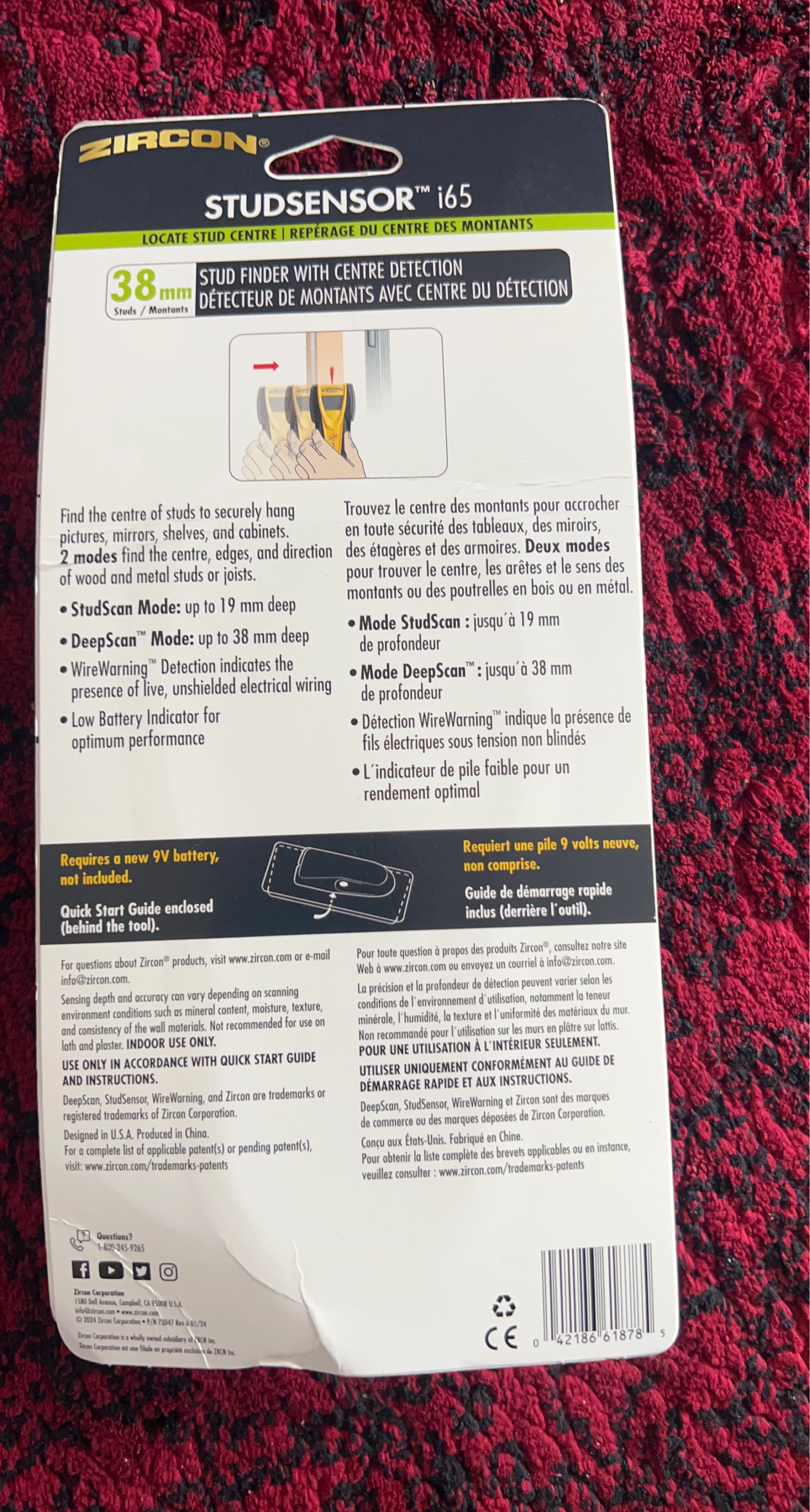 Zircon StudSensor i65 Stud Finder
