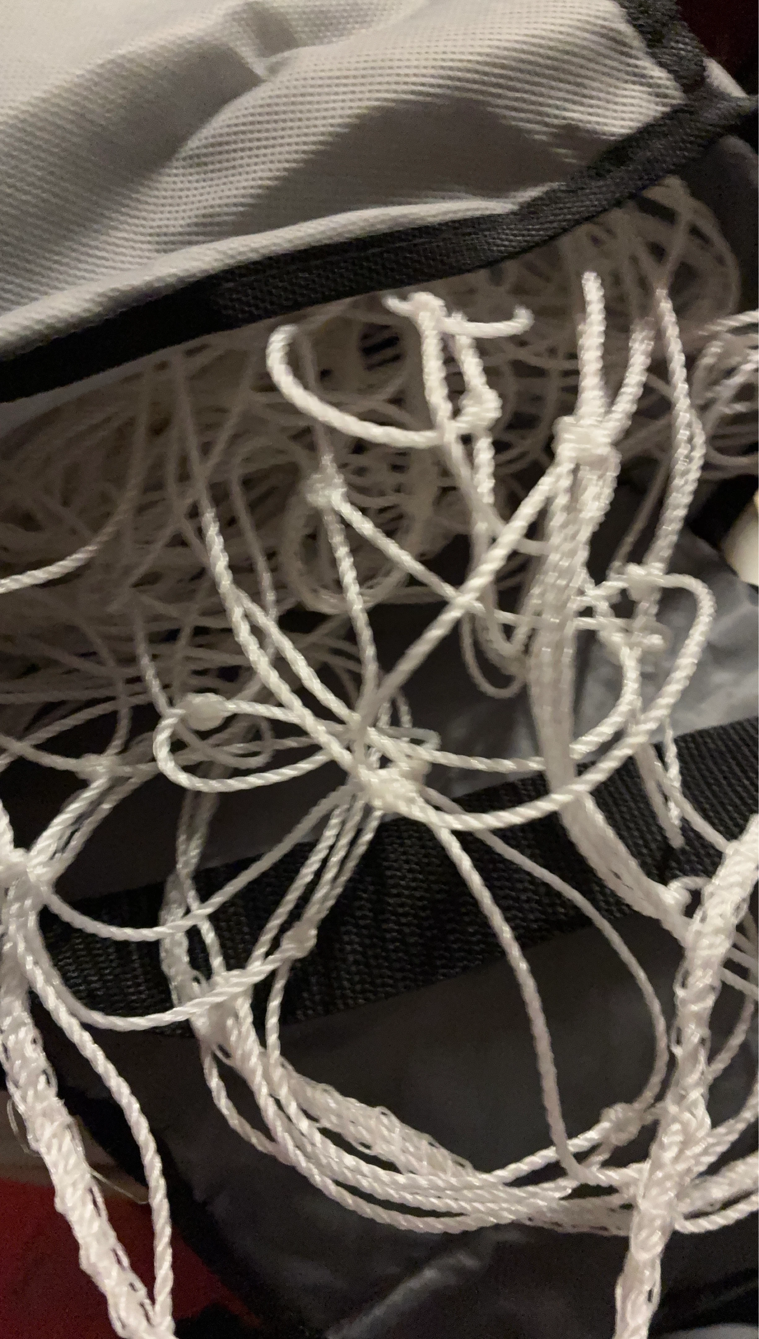 Soccer cage with ropes