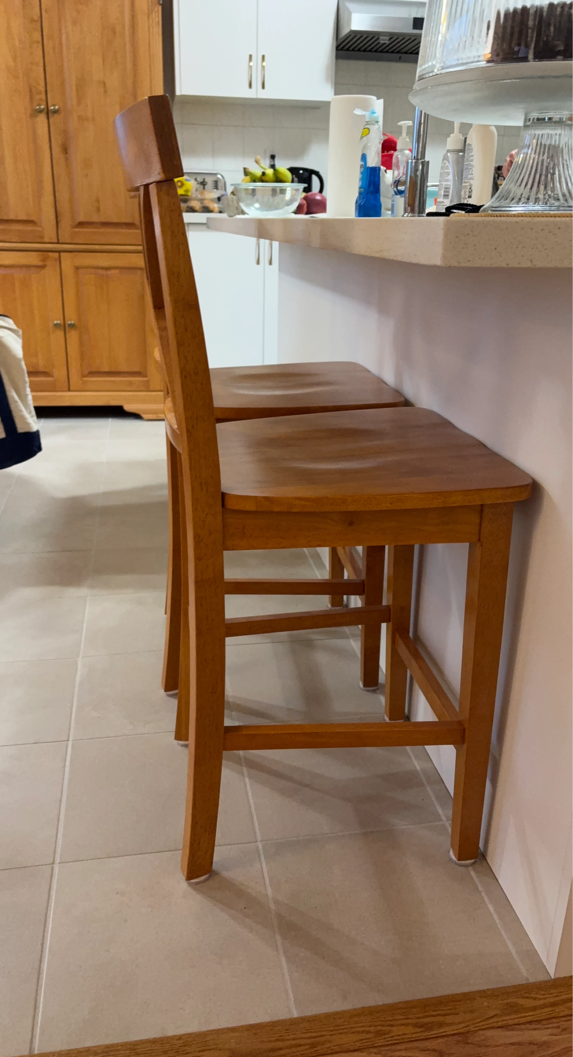 Wooden Bar Stools (Set of 2)