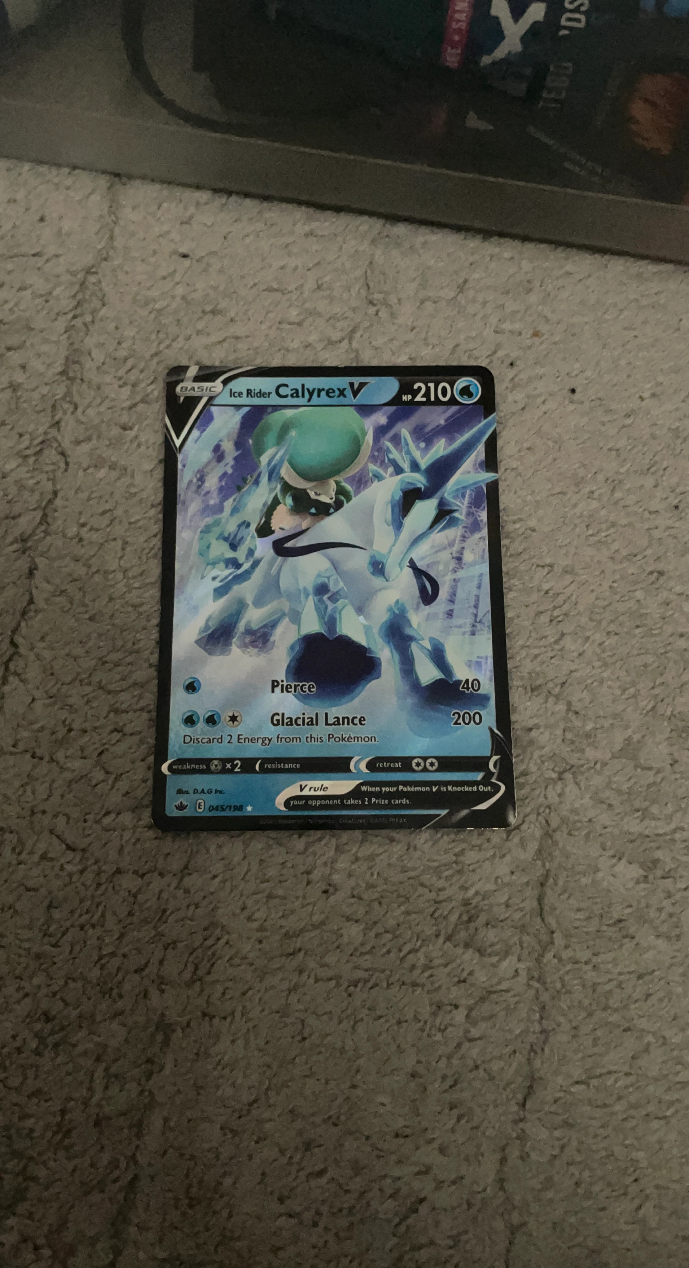 Pokémon Ice Rider Calyrex V TCG Card