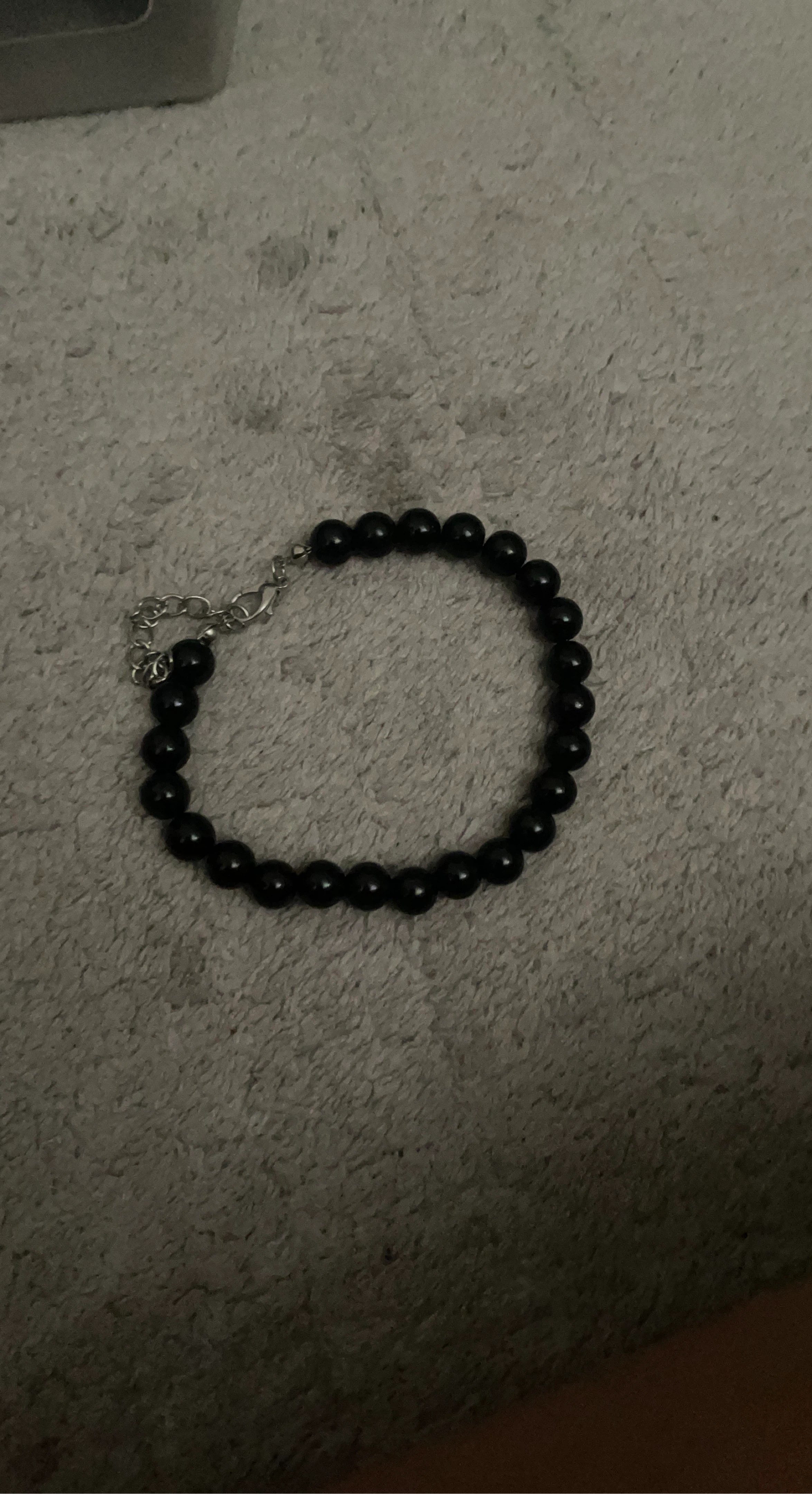 Black Beaded Bracelet
