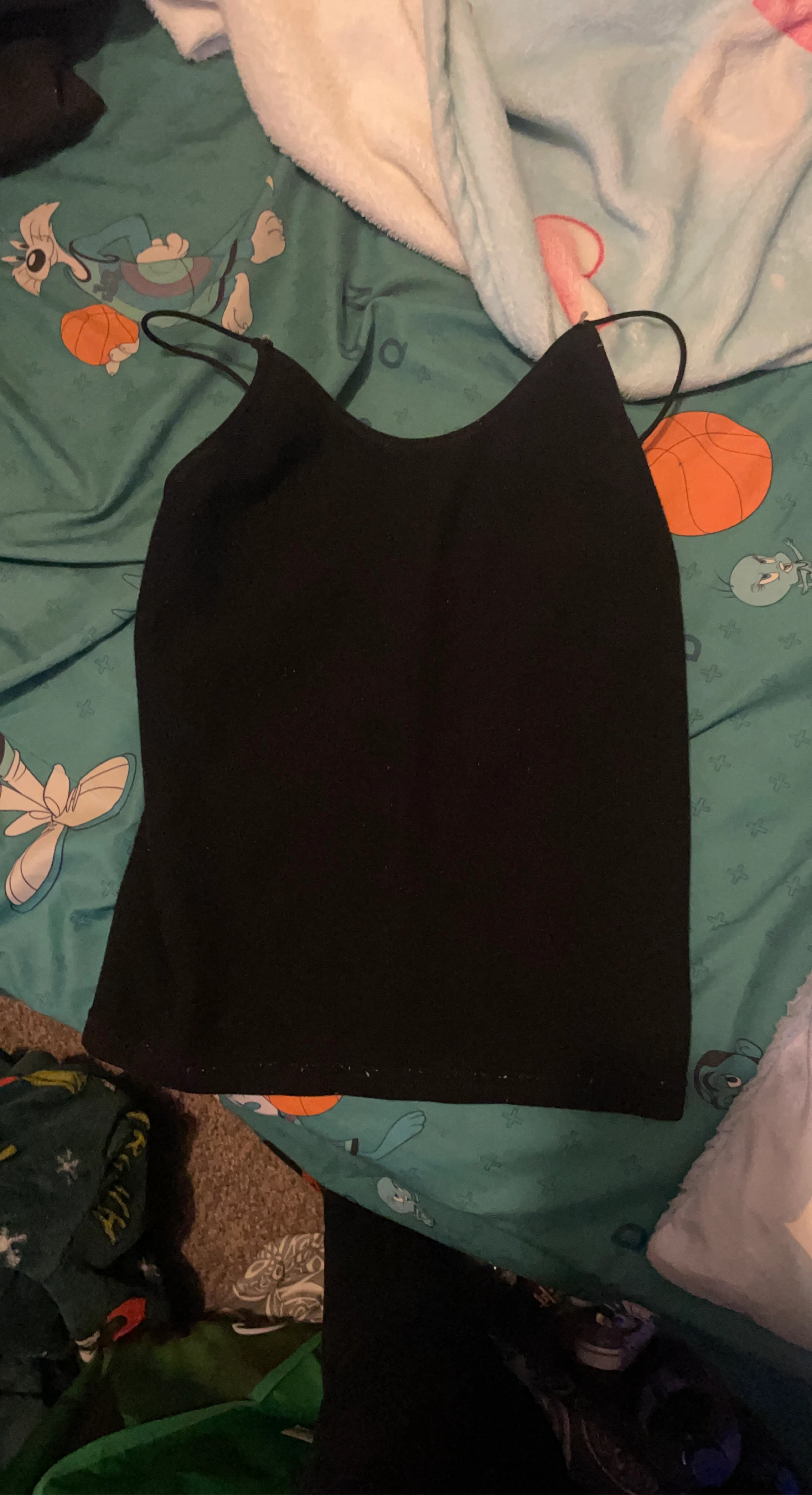 Black Spaghetti Strap Tank Top