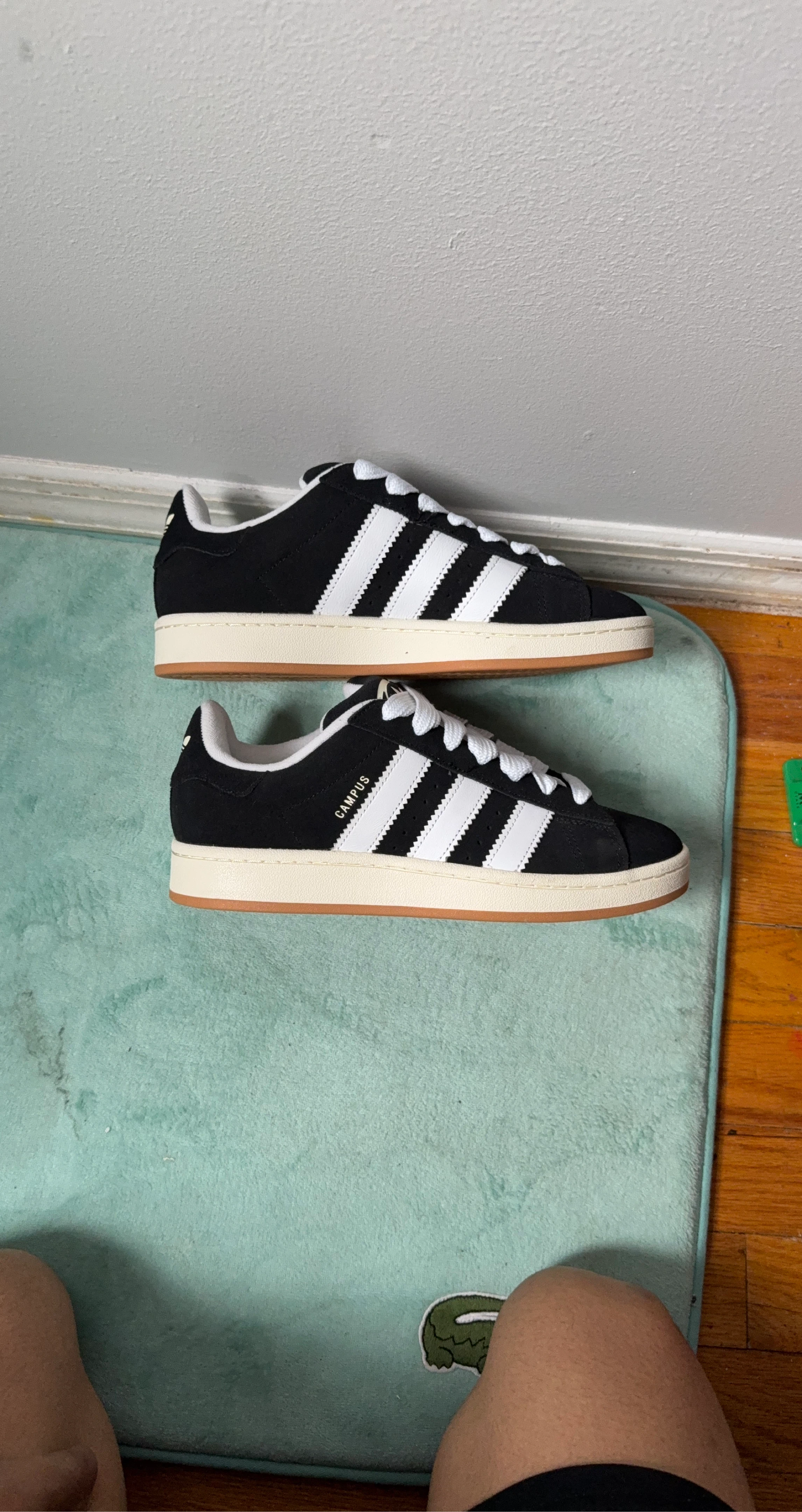 Adidas Campus Black White Suede Sneakers