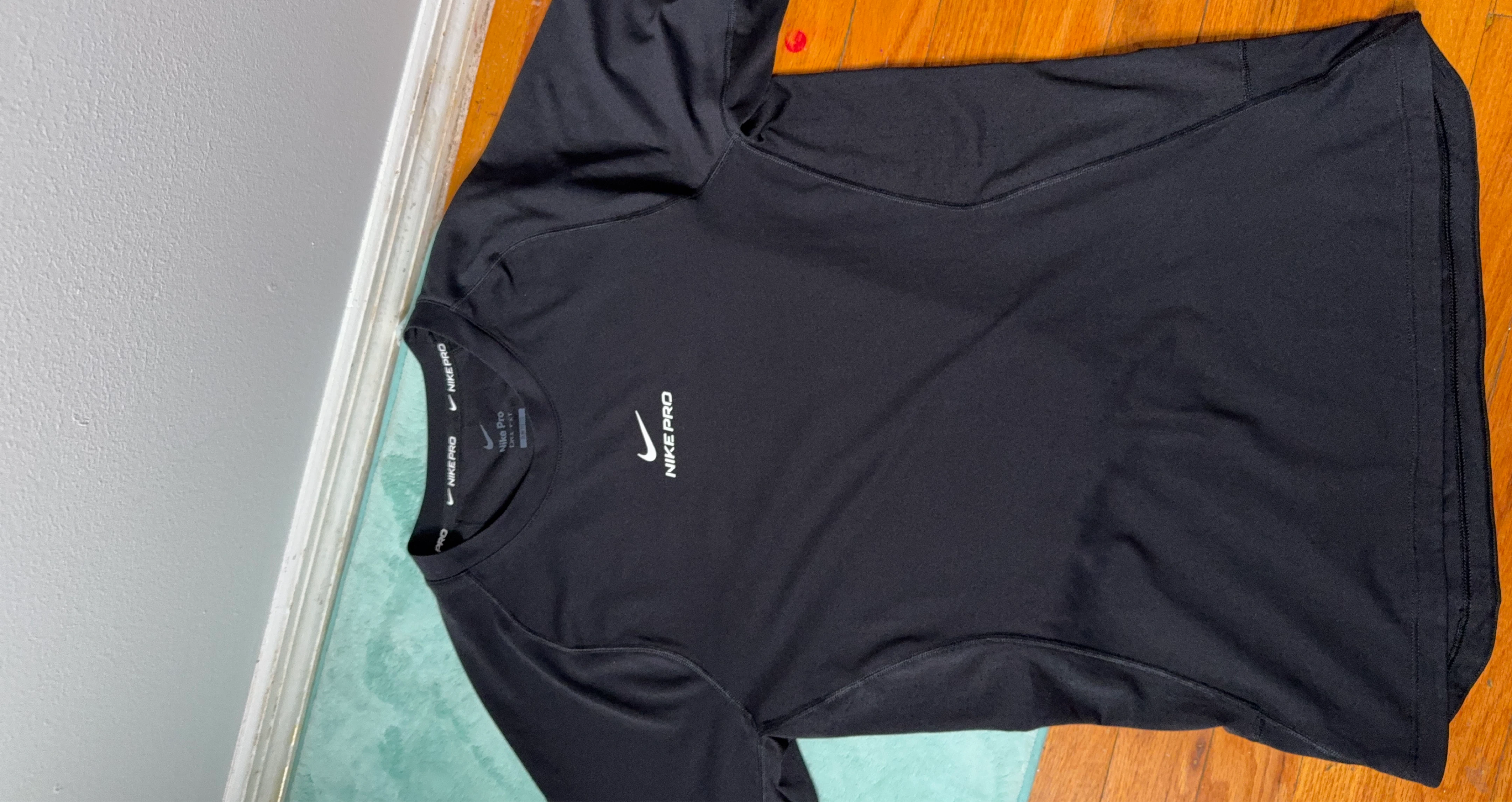 Nike Pro Dri-Fit Black Slim Fit Long Sleeve Shirt - Men's Medium