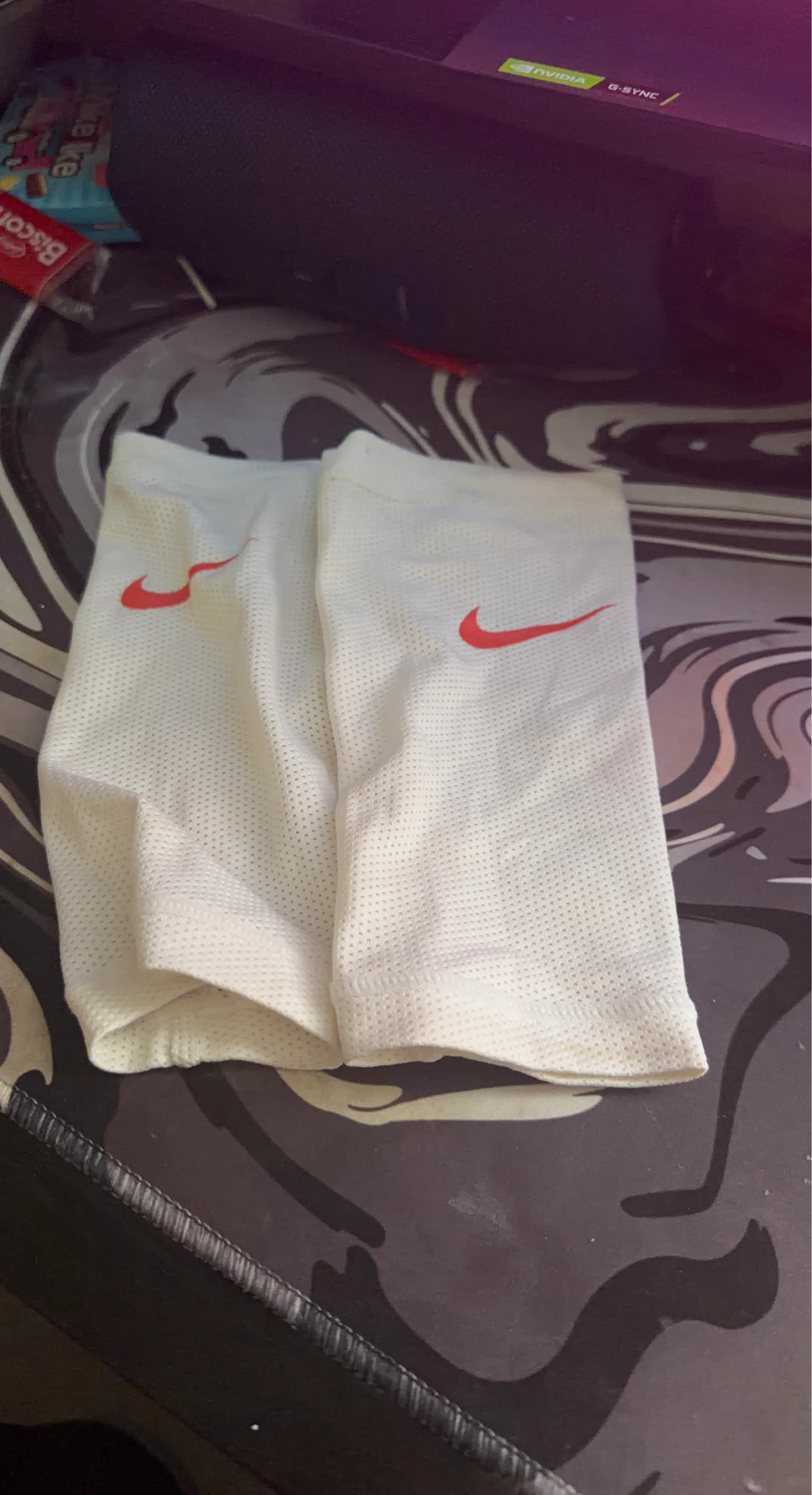 Nike White Soccer Shin Guards