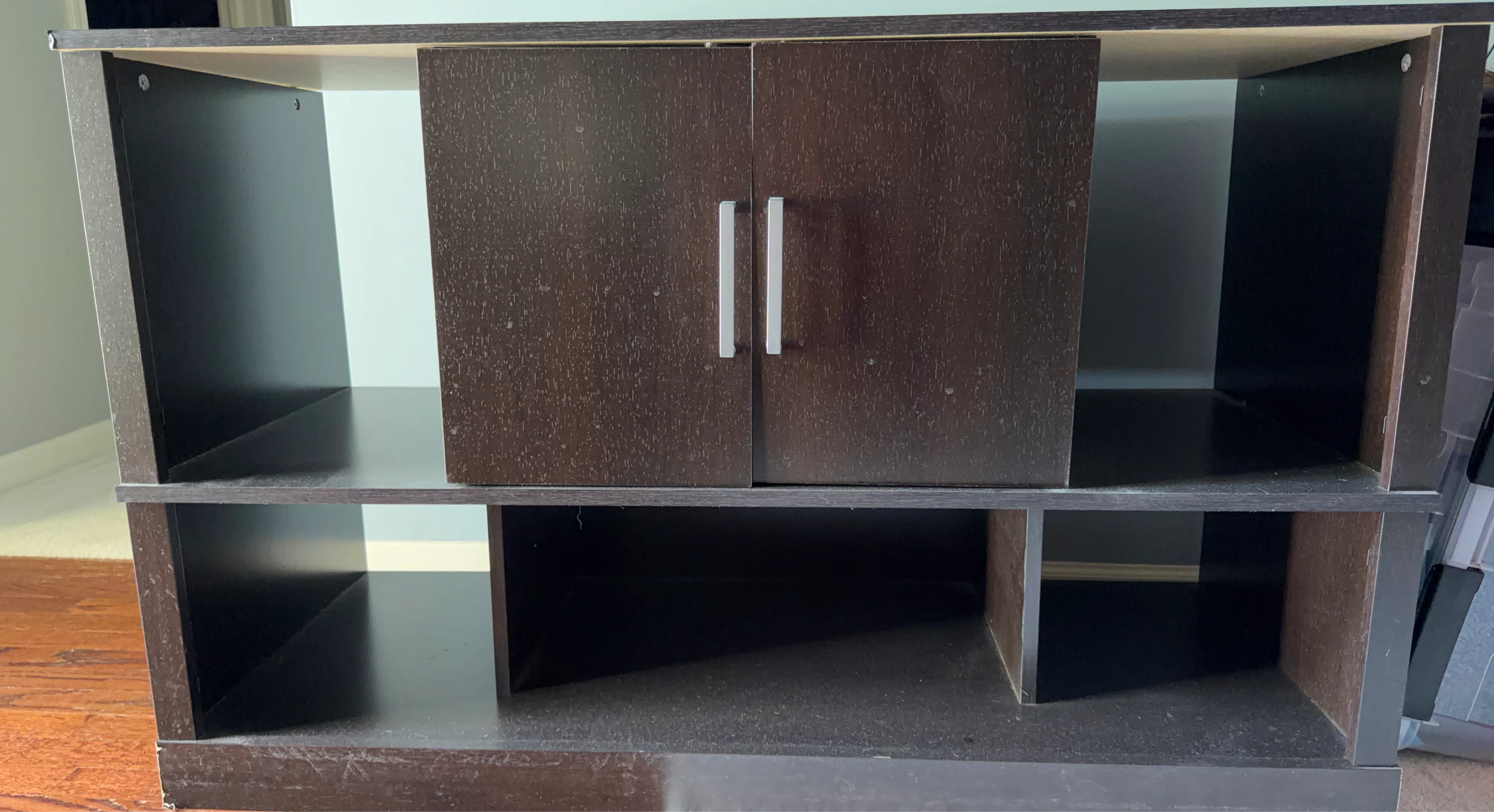 Dark Brown Storage Cabinet with Doors