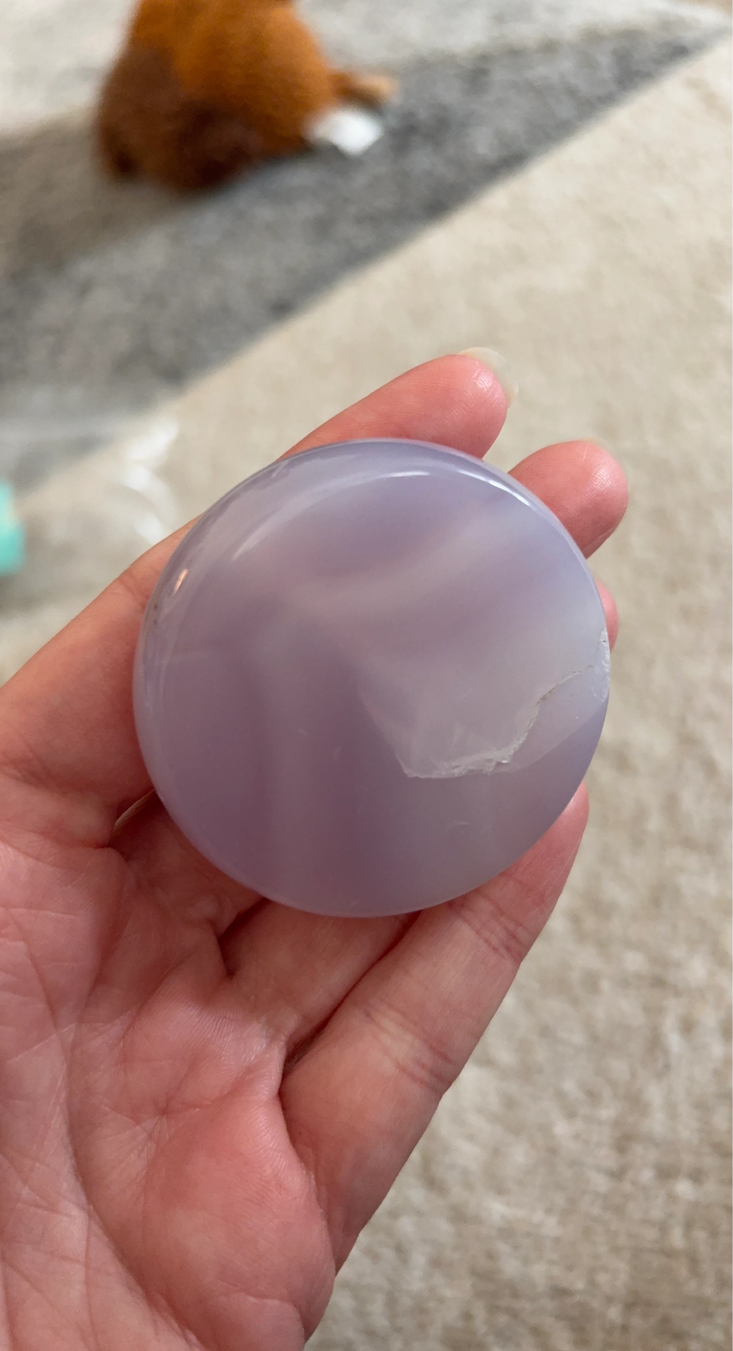 Purple Agate Worry Stone