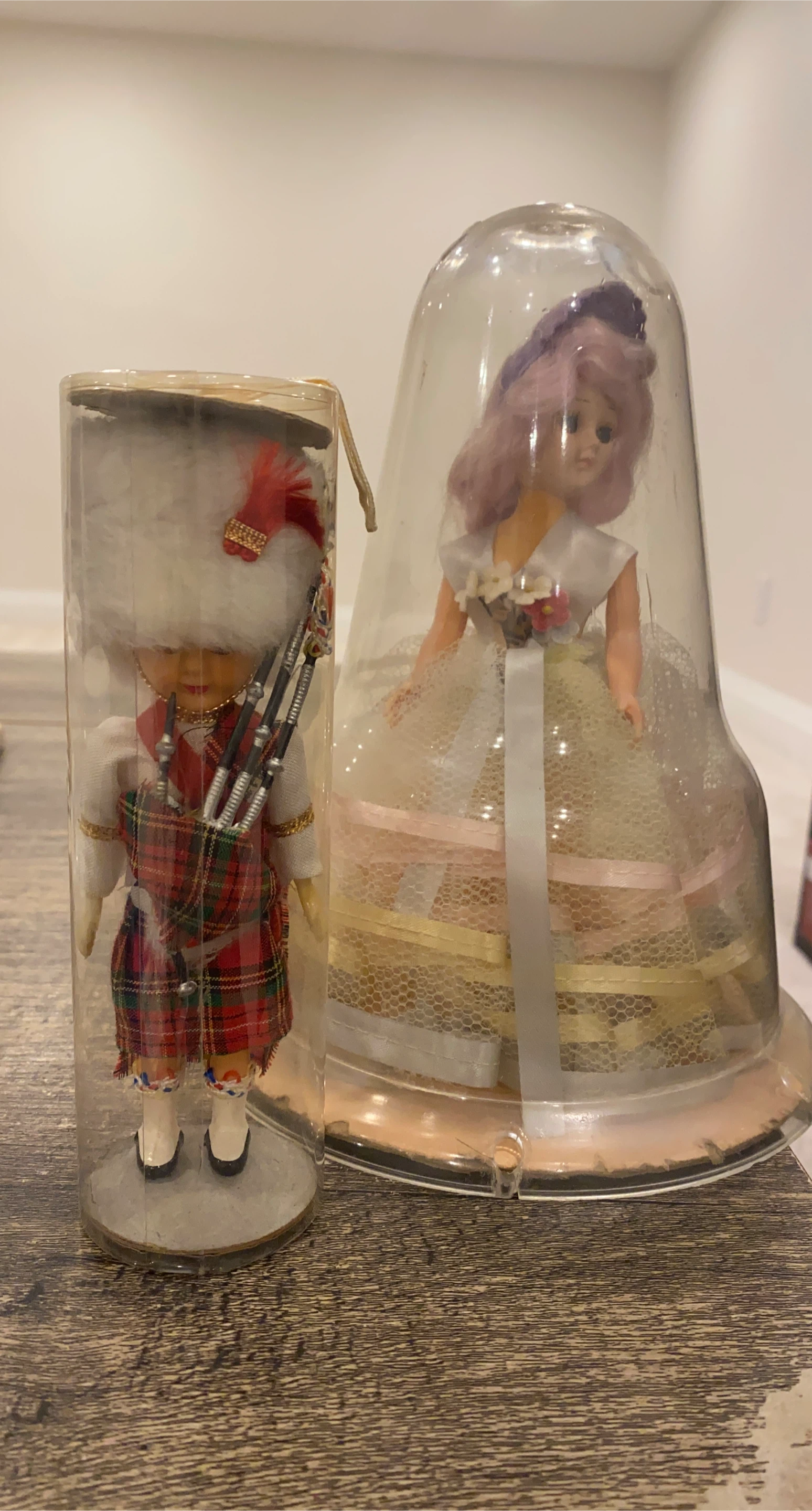 Vintage Dolls - Bagpiper and Woman