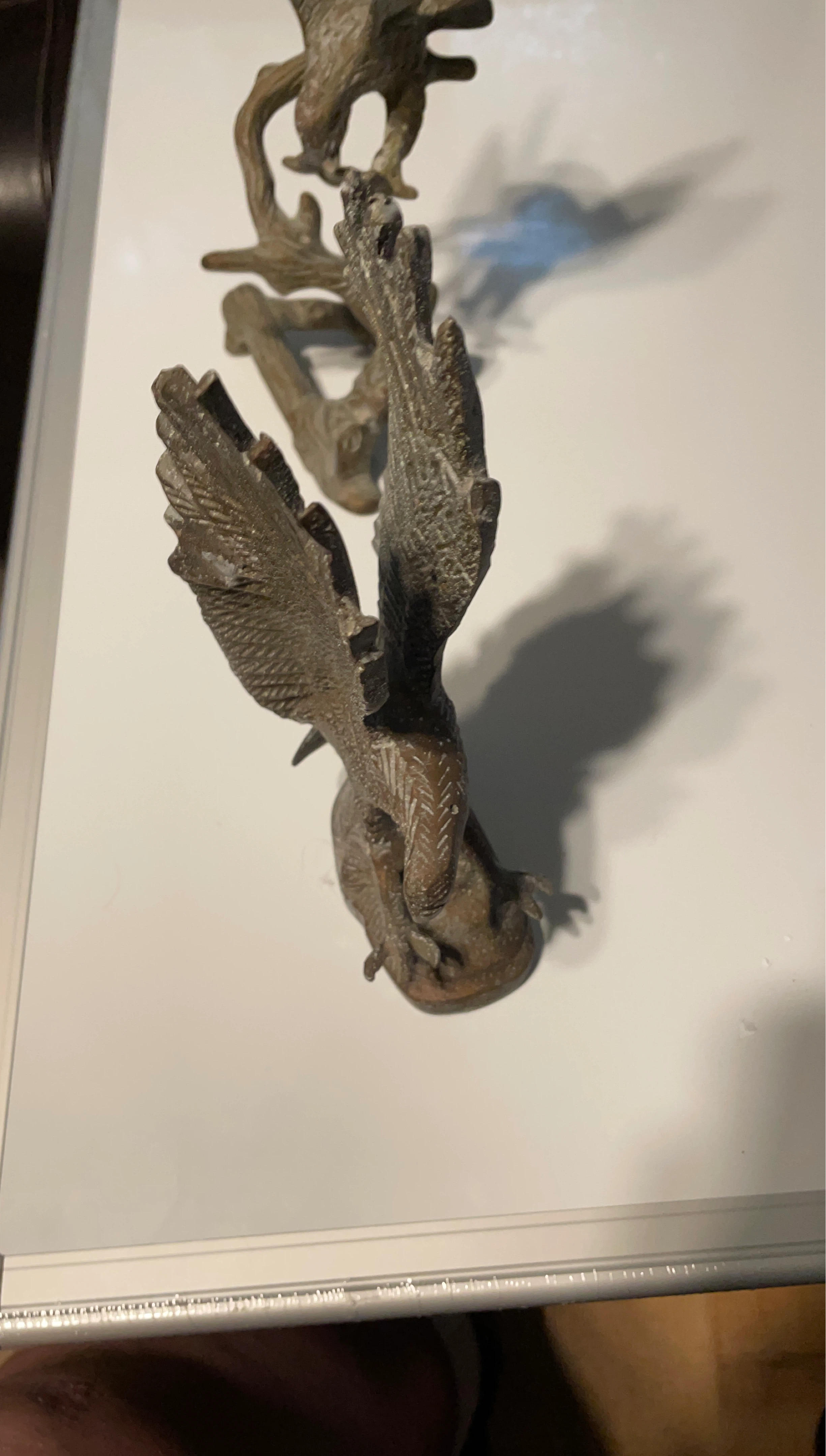 Vintage Bronze Eagle Sculpture