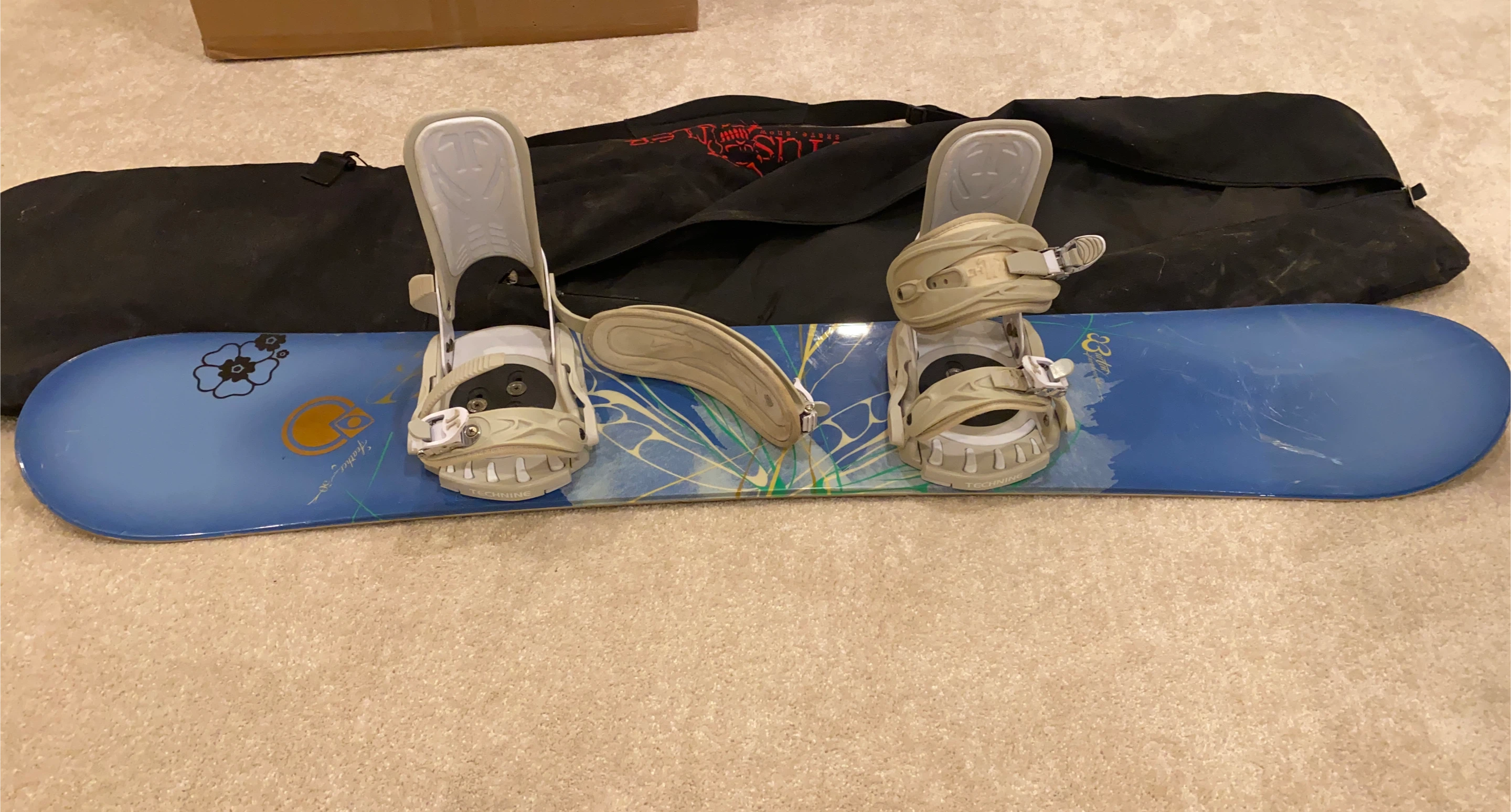 Burton Feather 50 Snowboard with TechNine Bindings