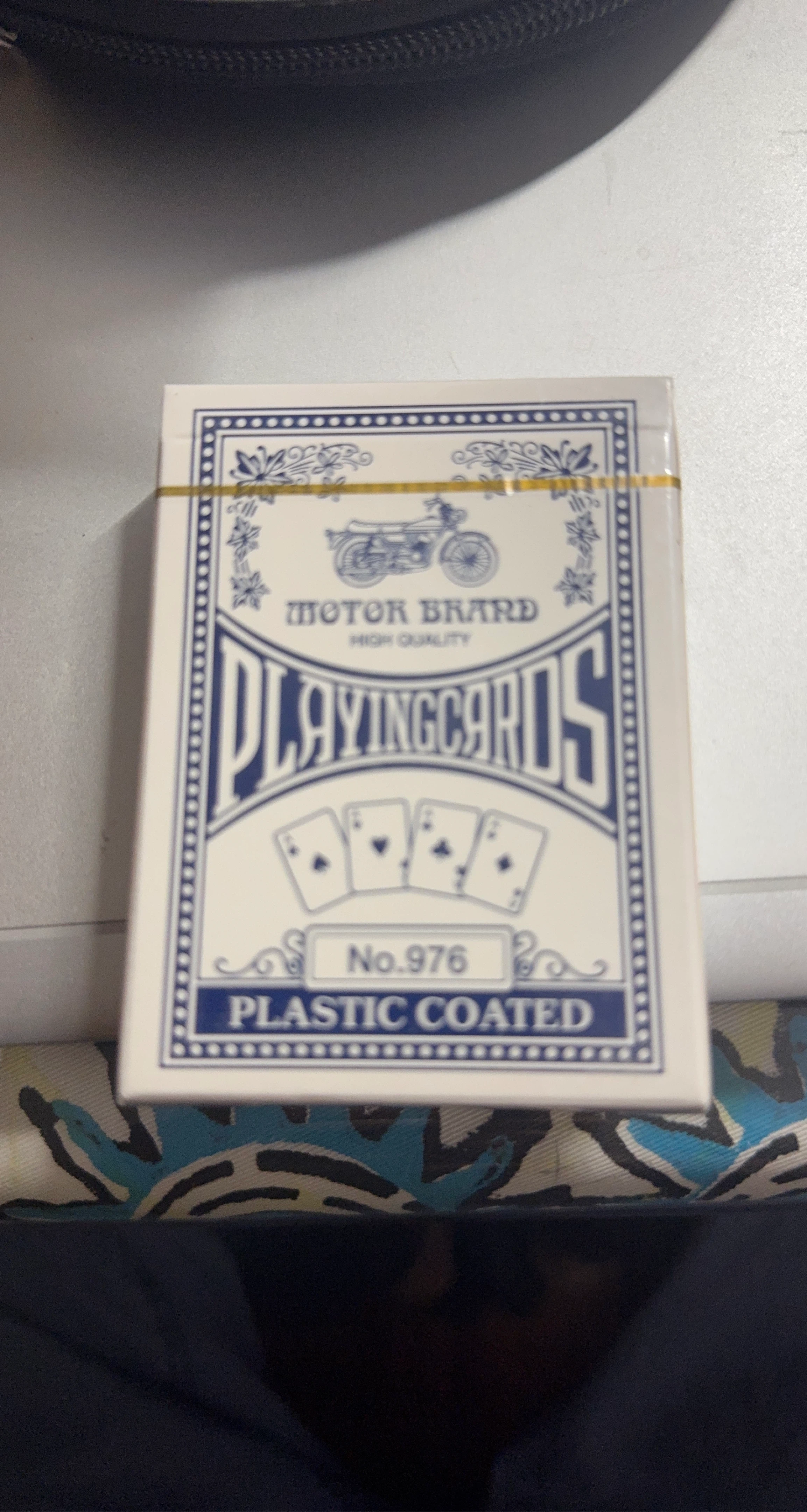 Motor Brand Playing Cards - No. 976. Available in red and blue.