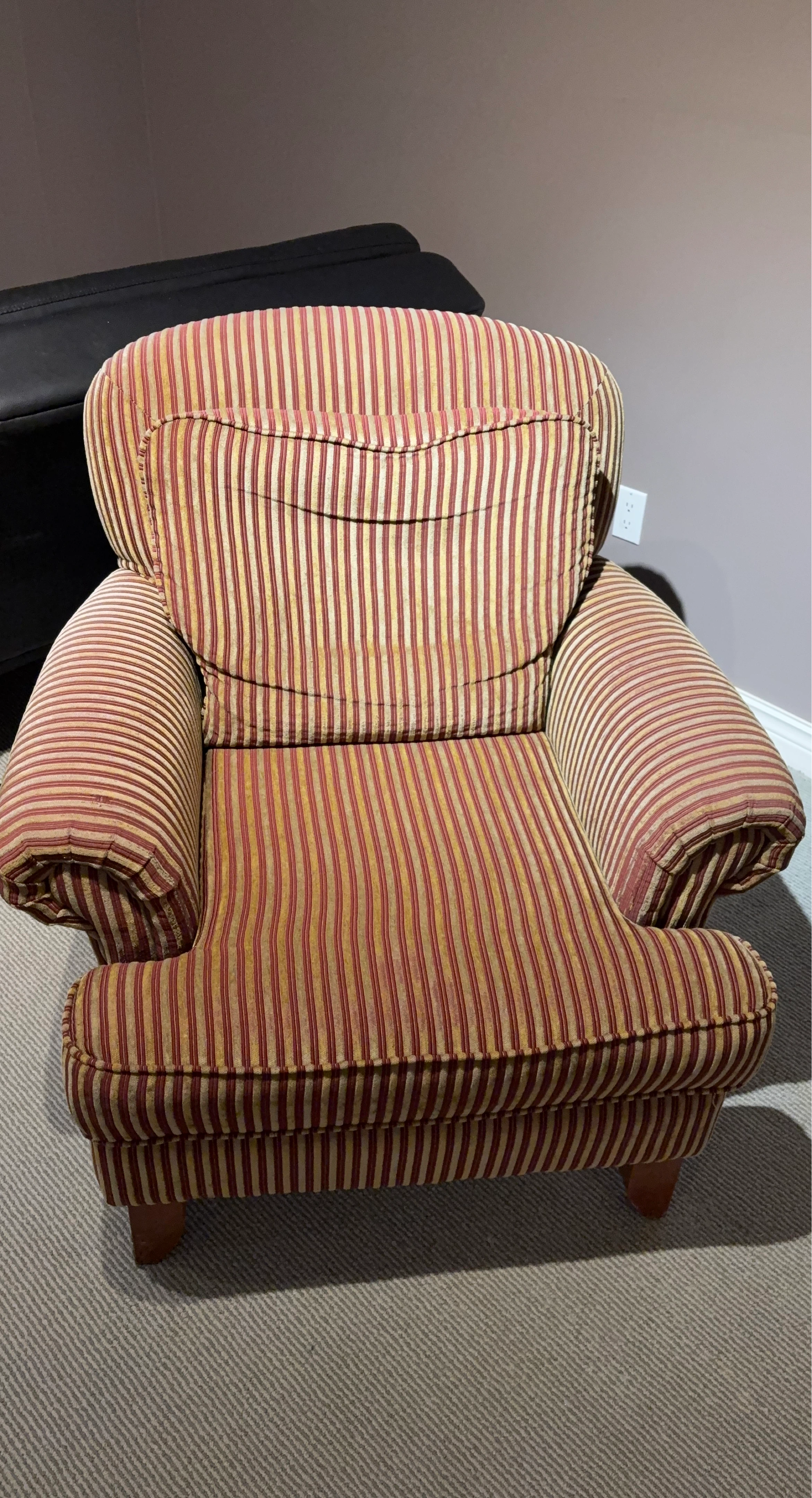 Striped Accent Armchair