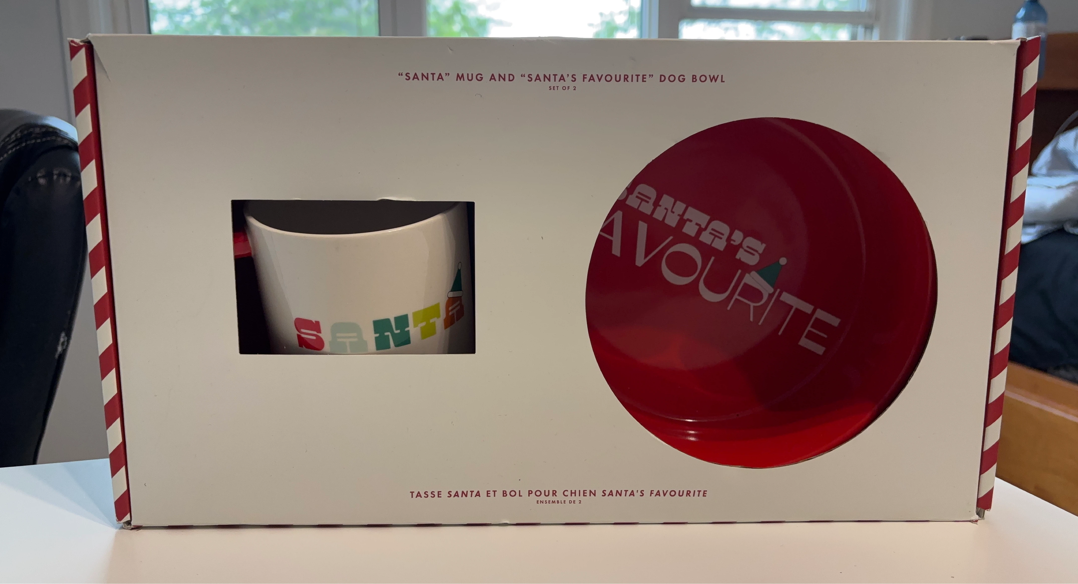 "Santa" Mug and "Santa's Favourite" Dog Bowl Set