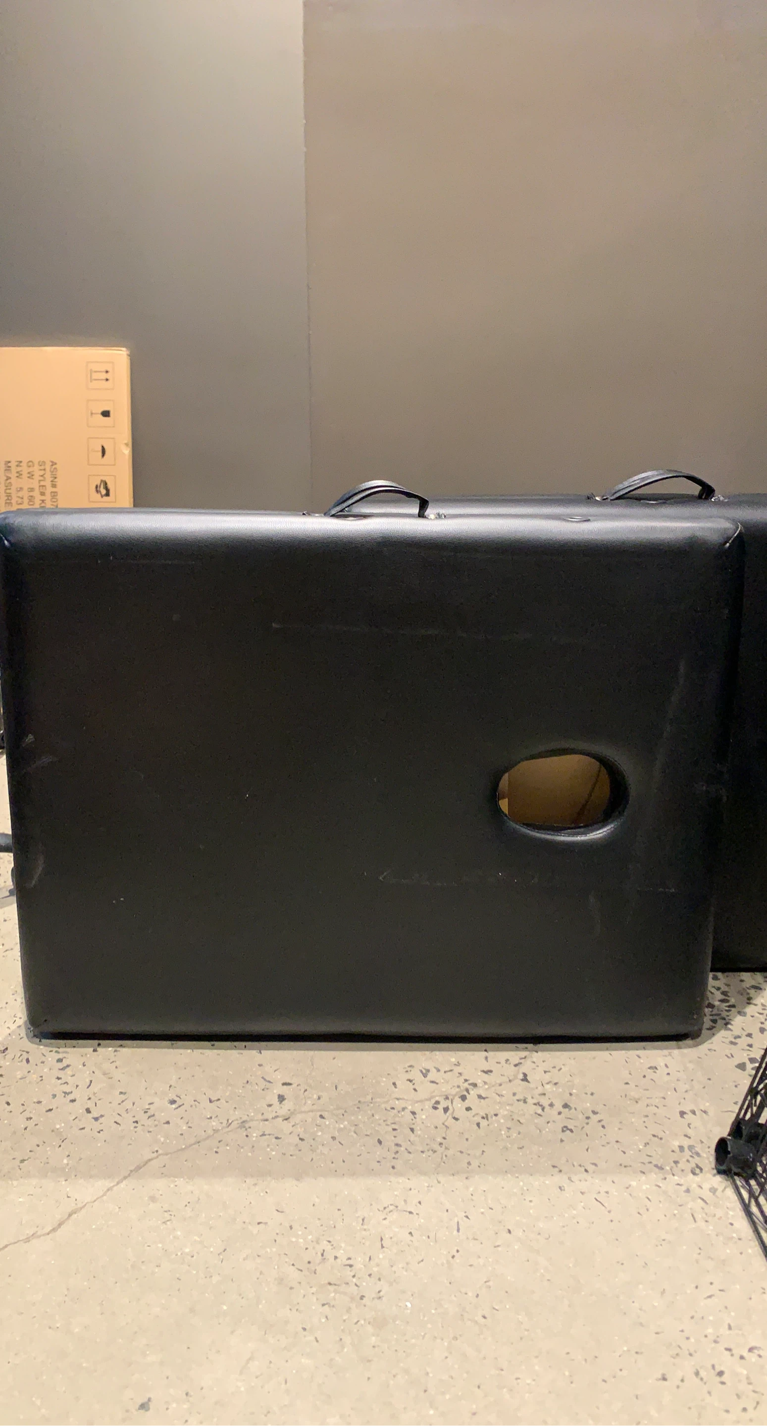 Black Massage Table with Face Hole