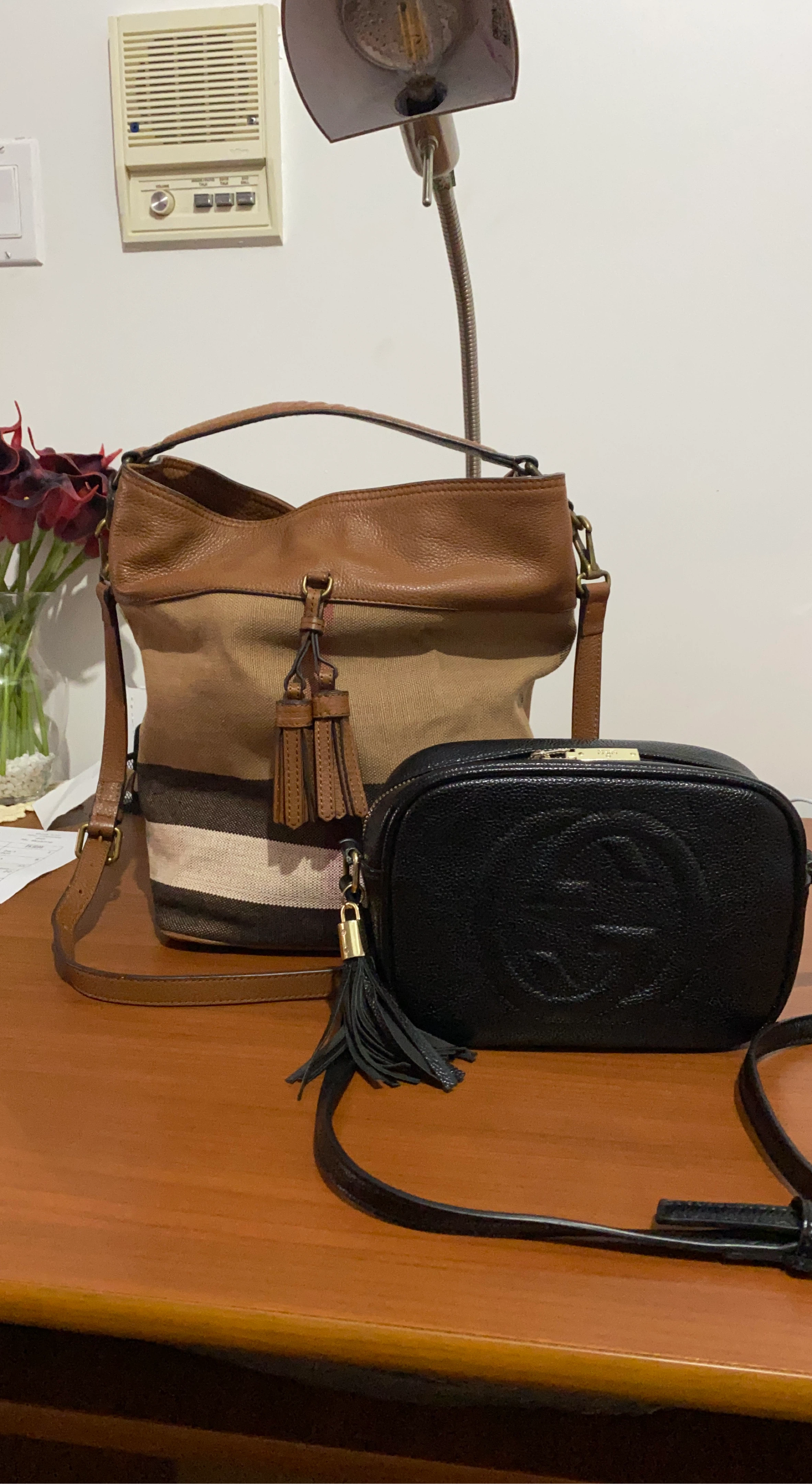 Gucci Black Leather Camera Bag