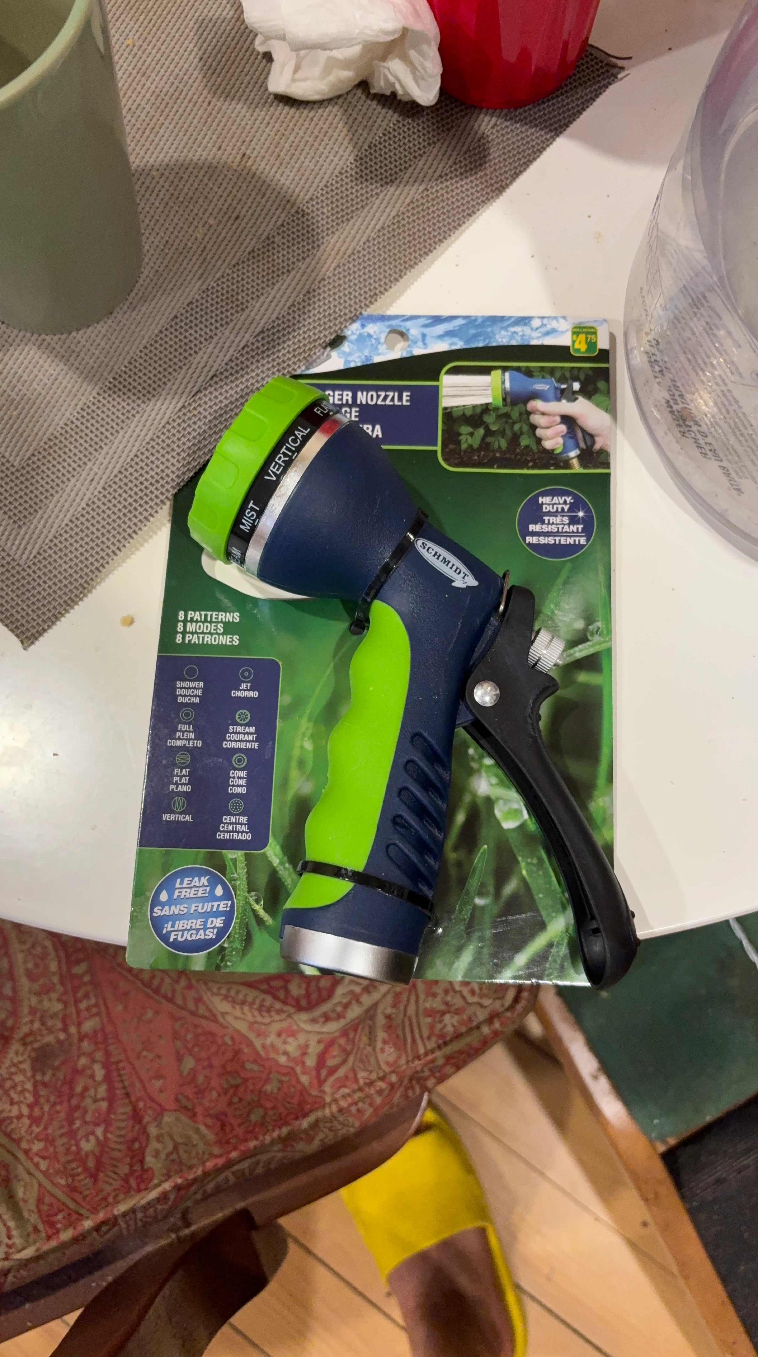 Schmidt 8 Pattern Garden Hose Nozzle