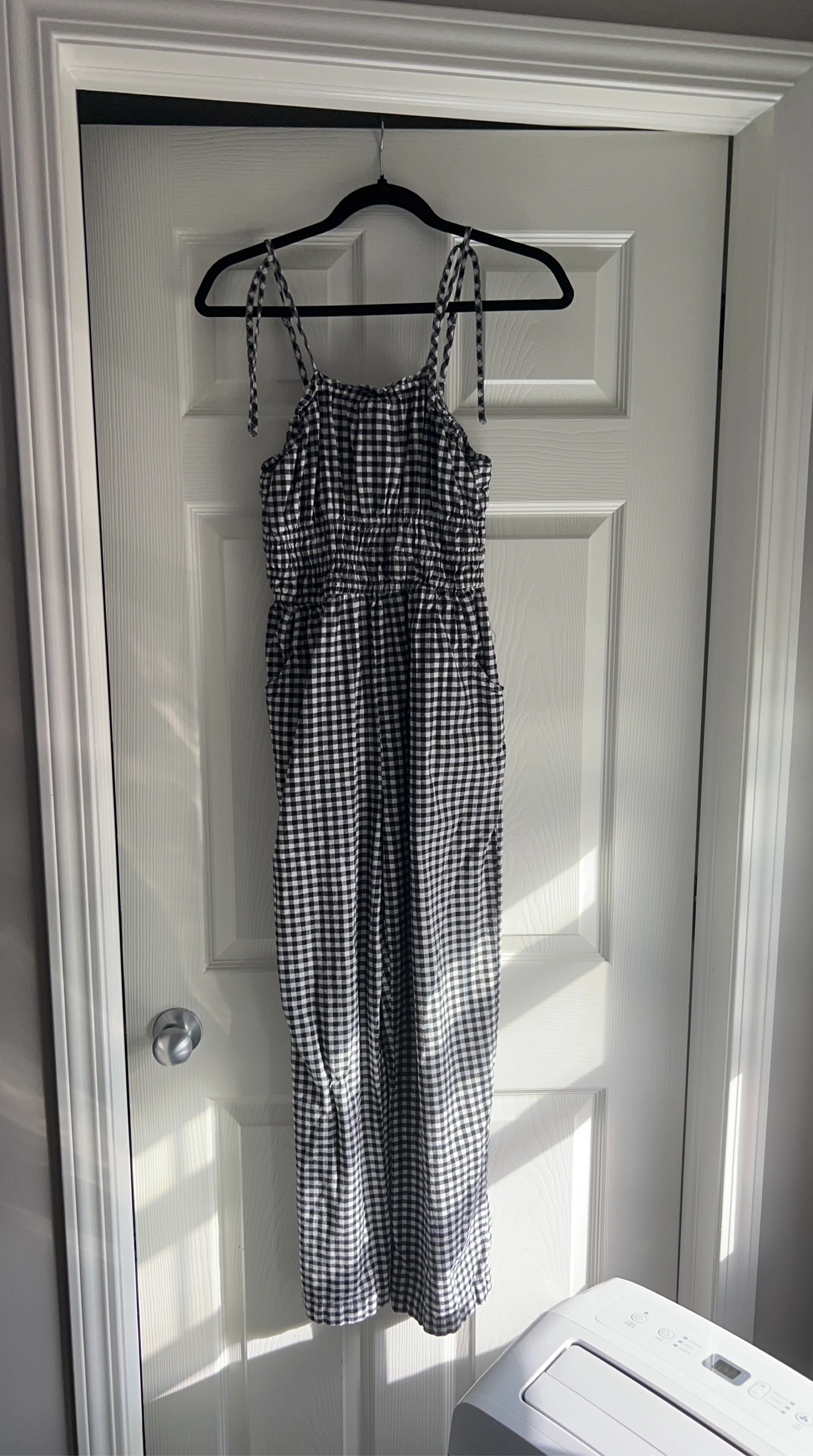 Gingham Spaghetti Strap Jumpsuit