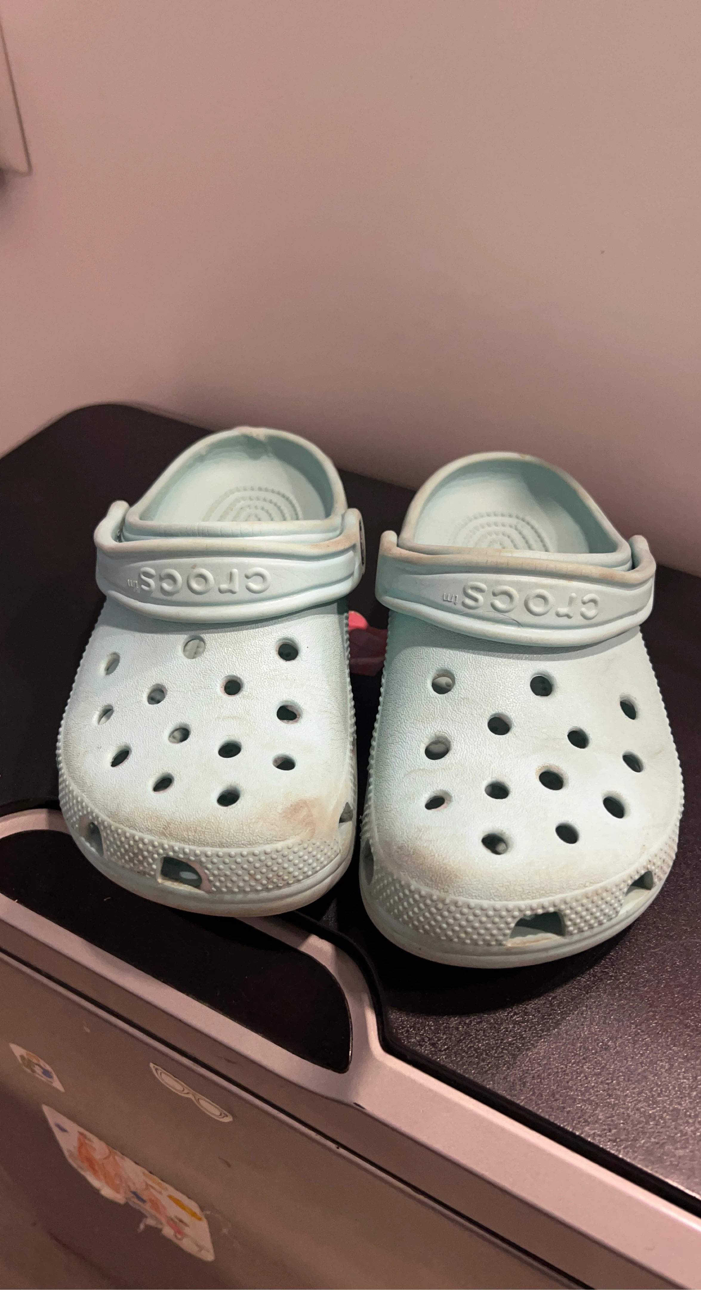 Crocs Clog Shoes Size J1 Pale Blue