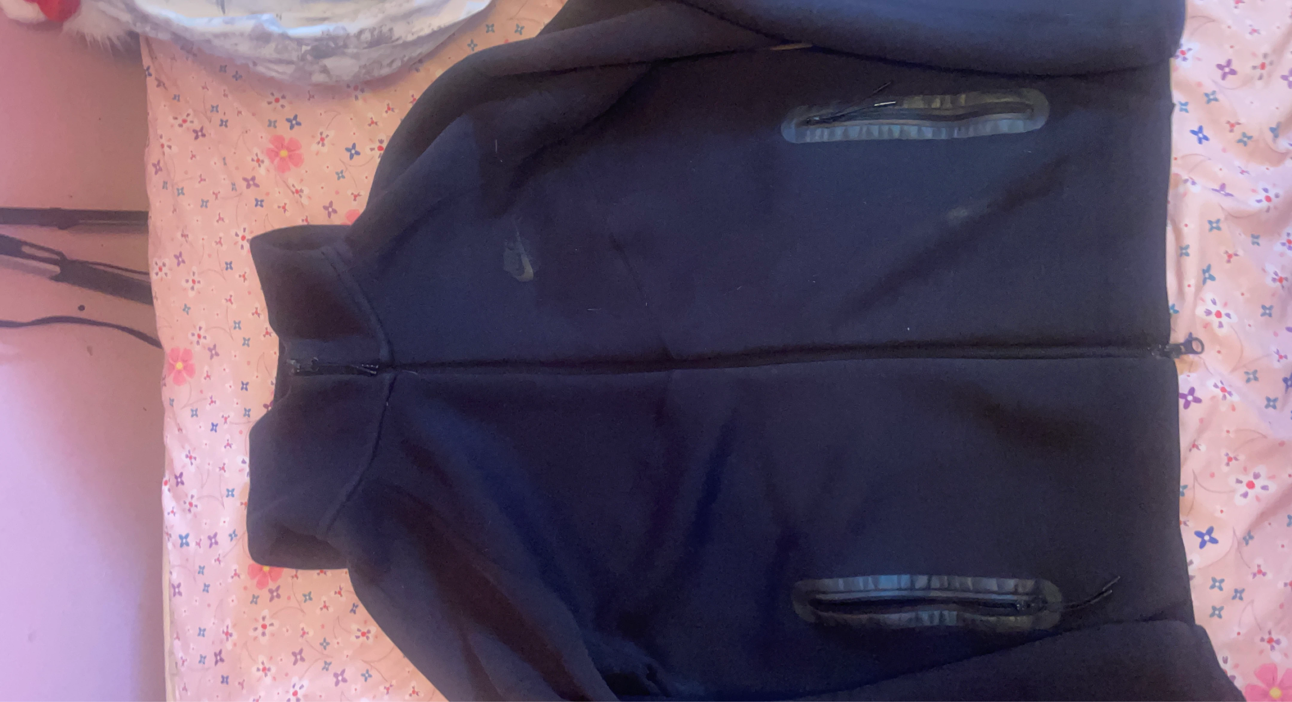Navy Blue Zip-Up Jacket