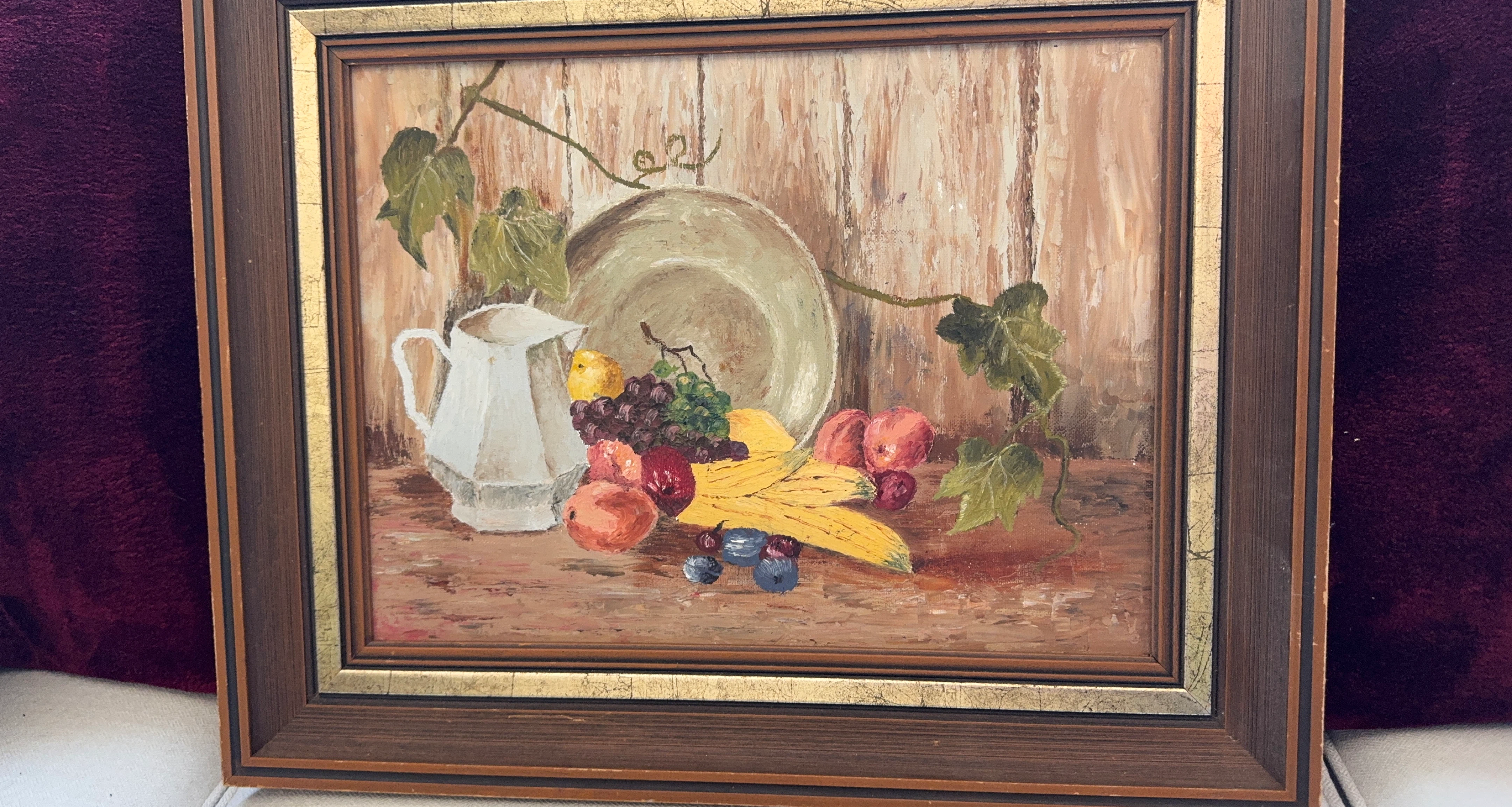 Framed Still Life Oil Painting
