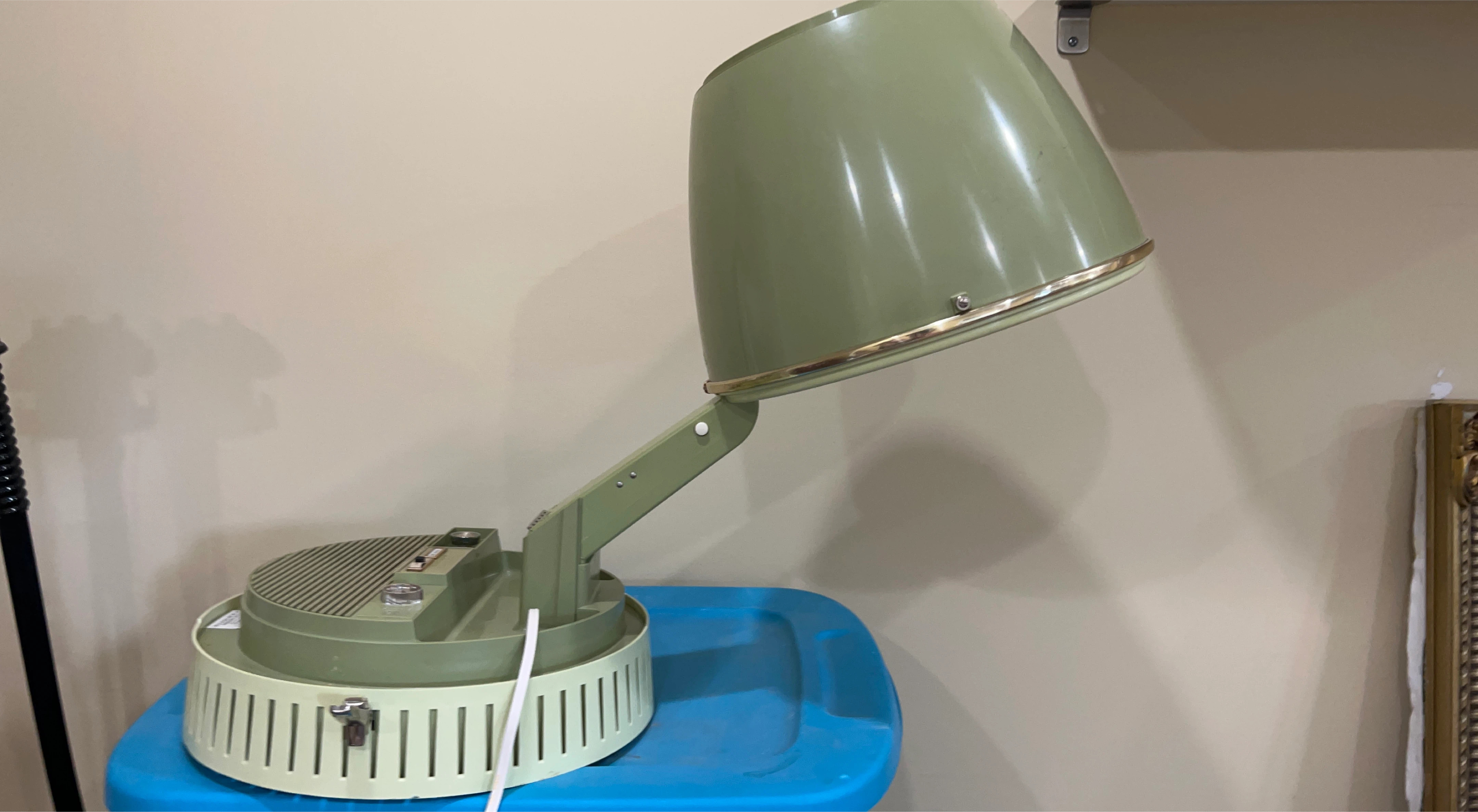 Vintage Green Salon Bonnet Hair Dryer