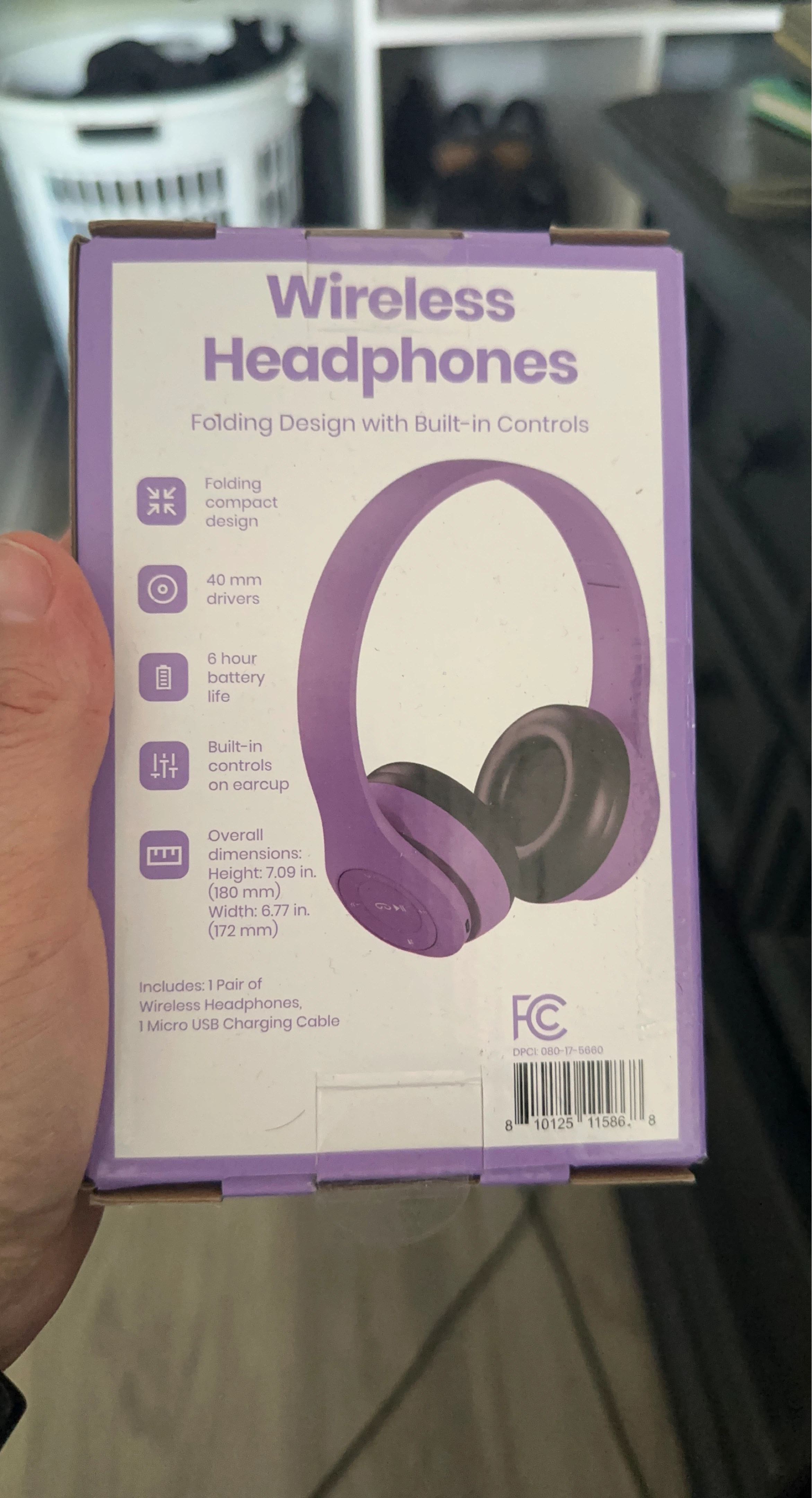 Purple Wireless Headphones