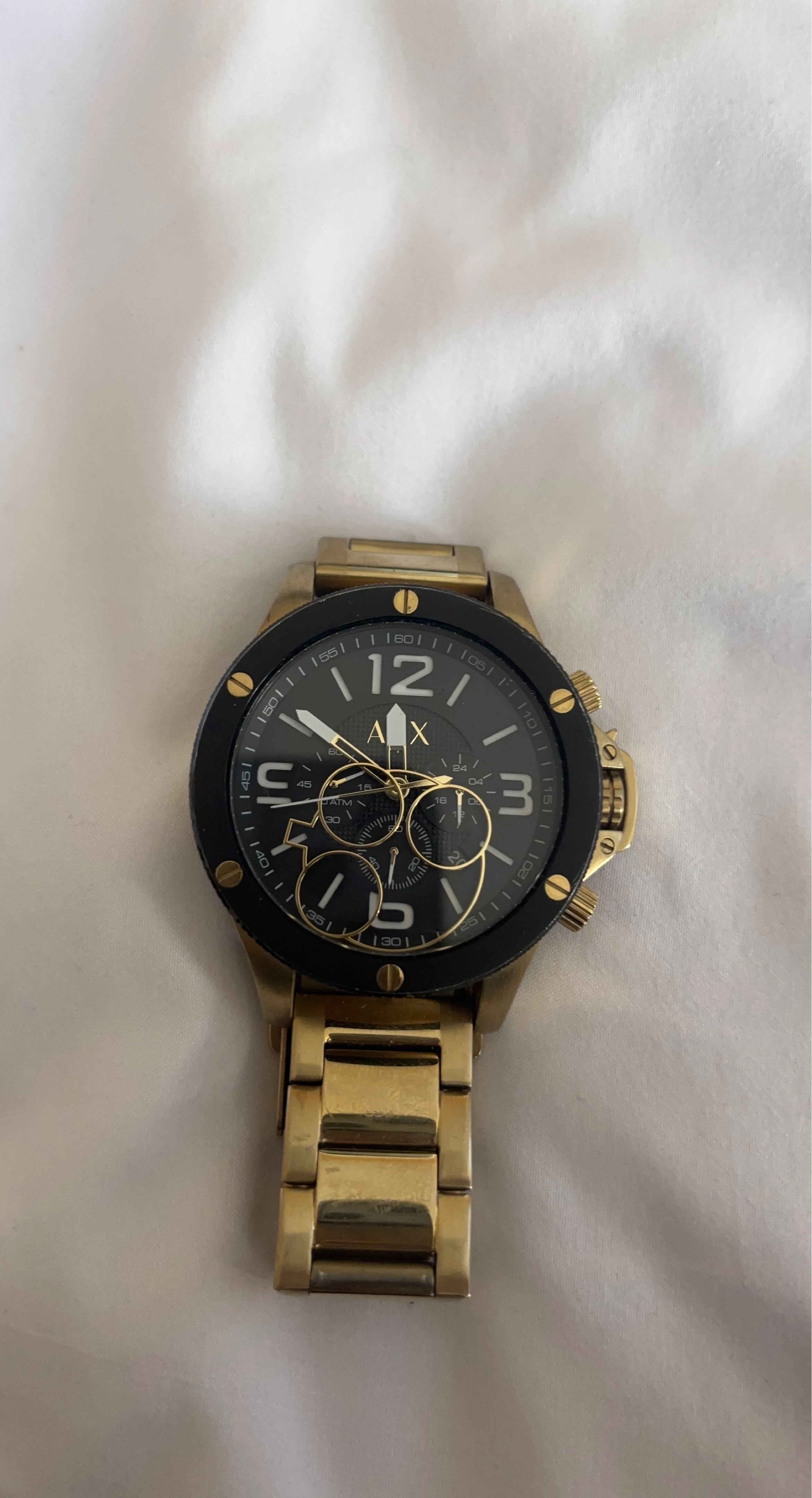AX Chronograph Gold Tone Watch