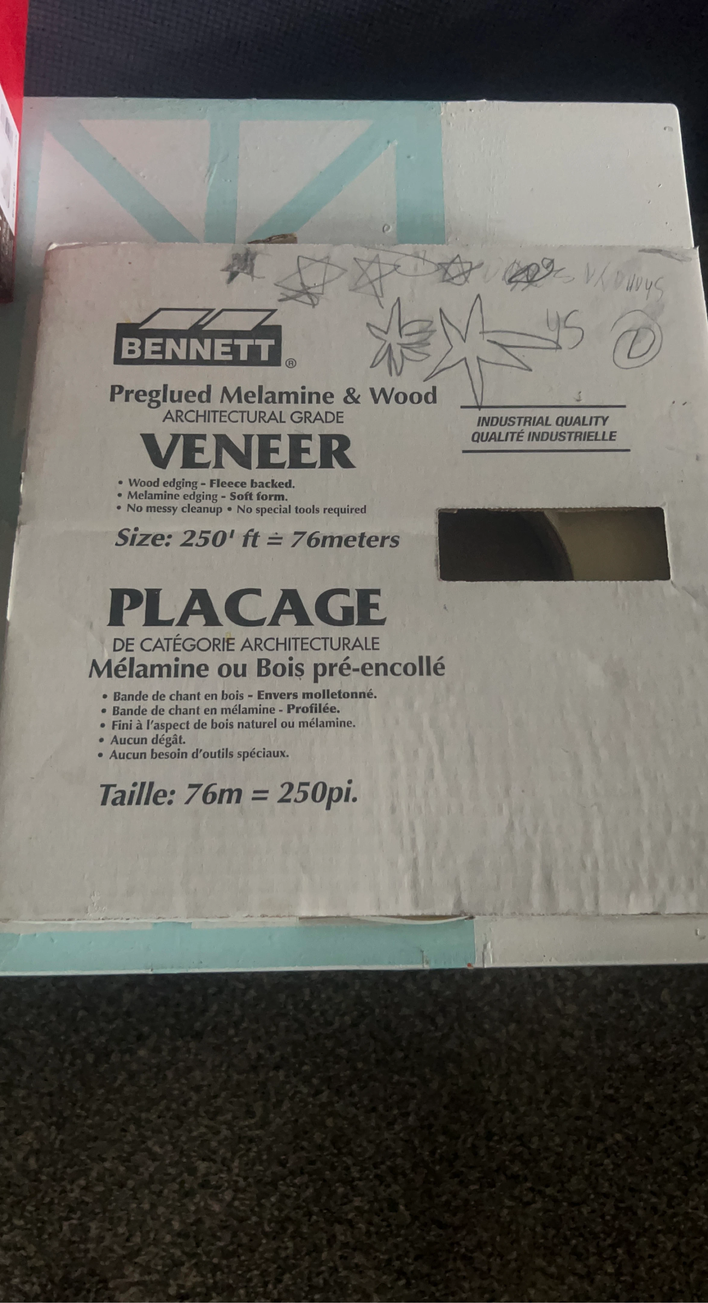 Bennett Preglued Melamine & Wood Architectural Veneer - 250 ft