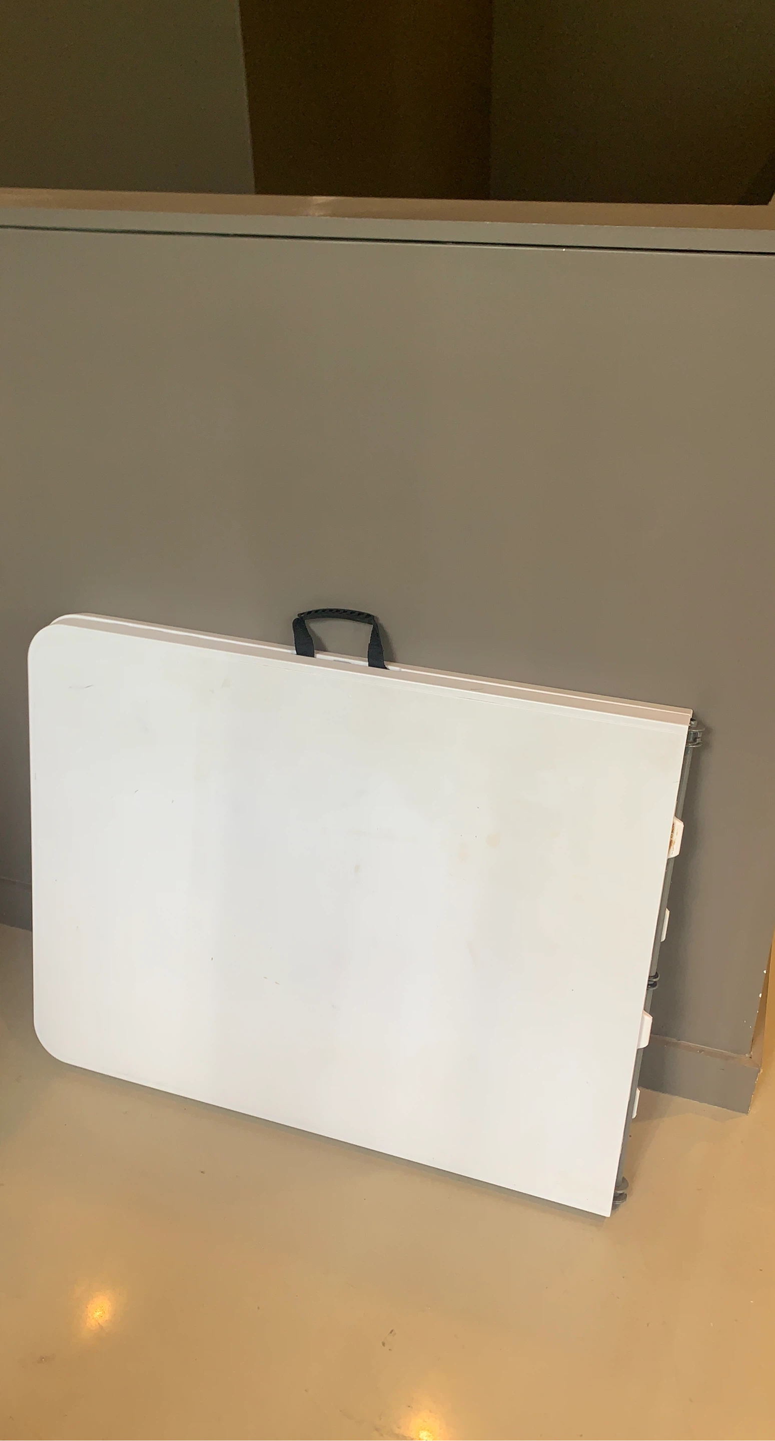 White Folding Table with Handle