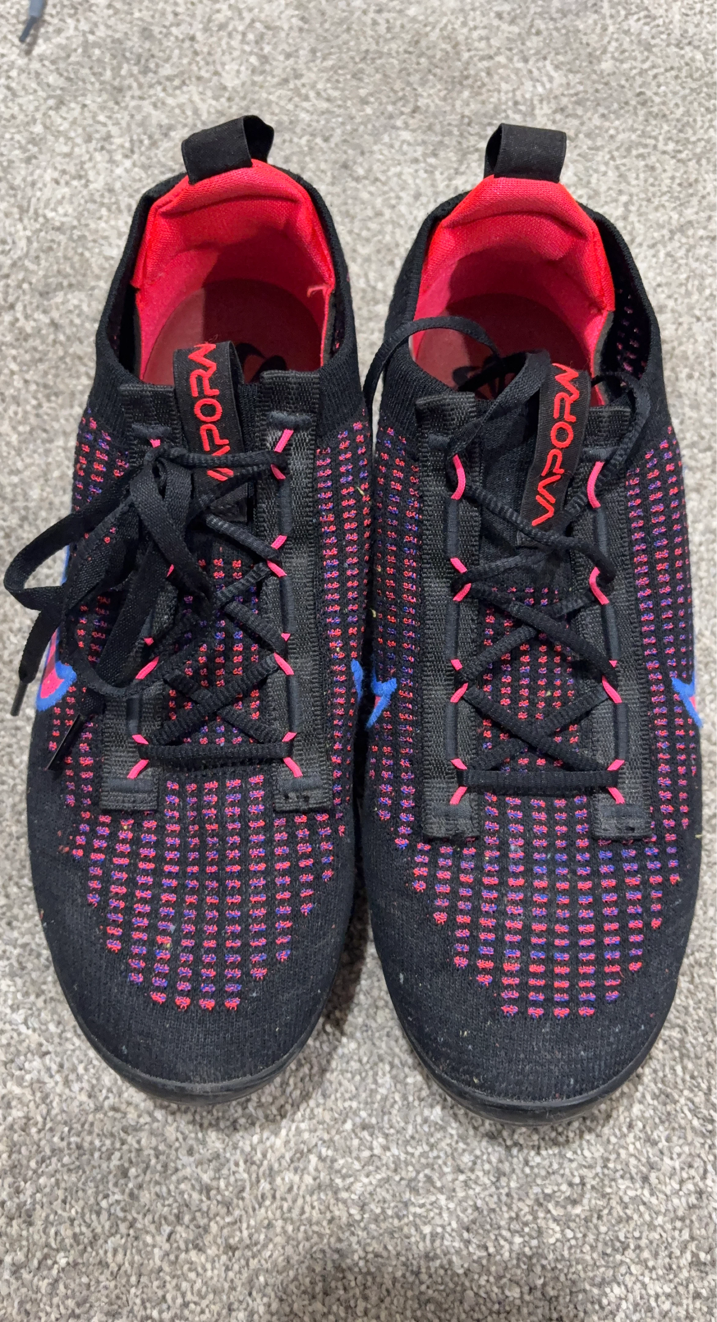 Nike Air VaporMax 2021 Flyknit Shoes Black Pink Blue