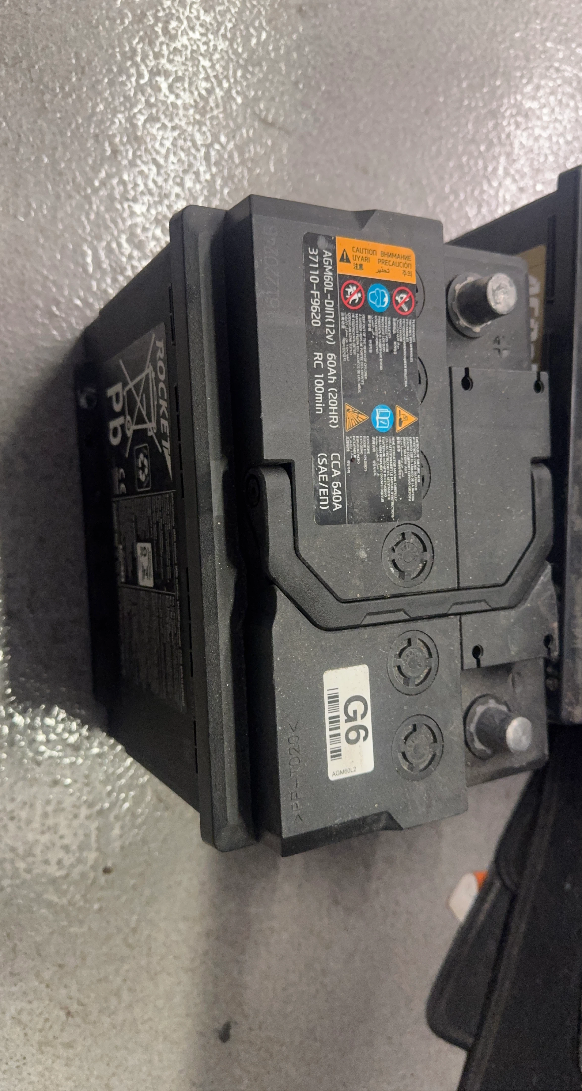 Rocket AGM Battery 60Ah CCA 640A
