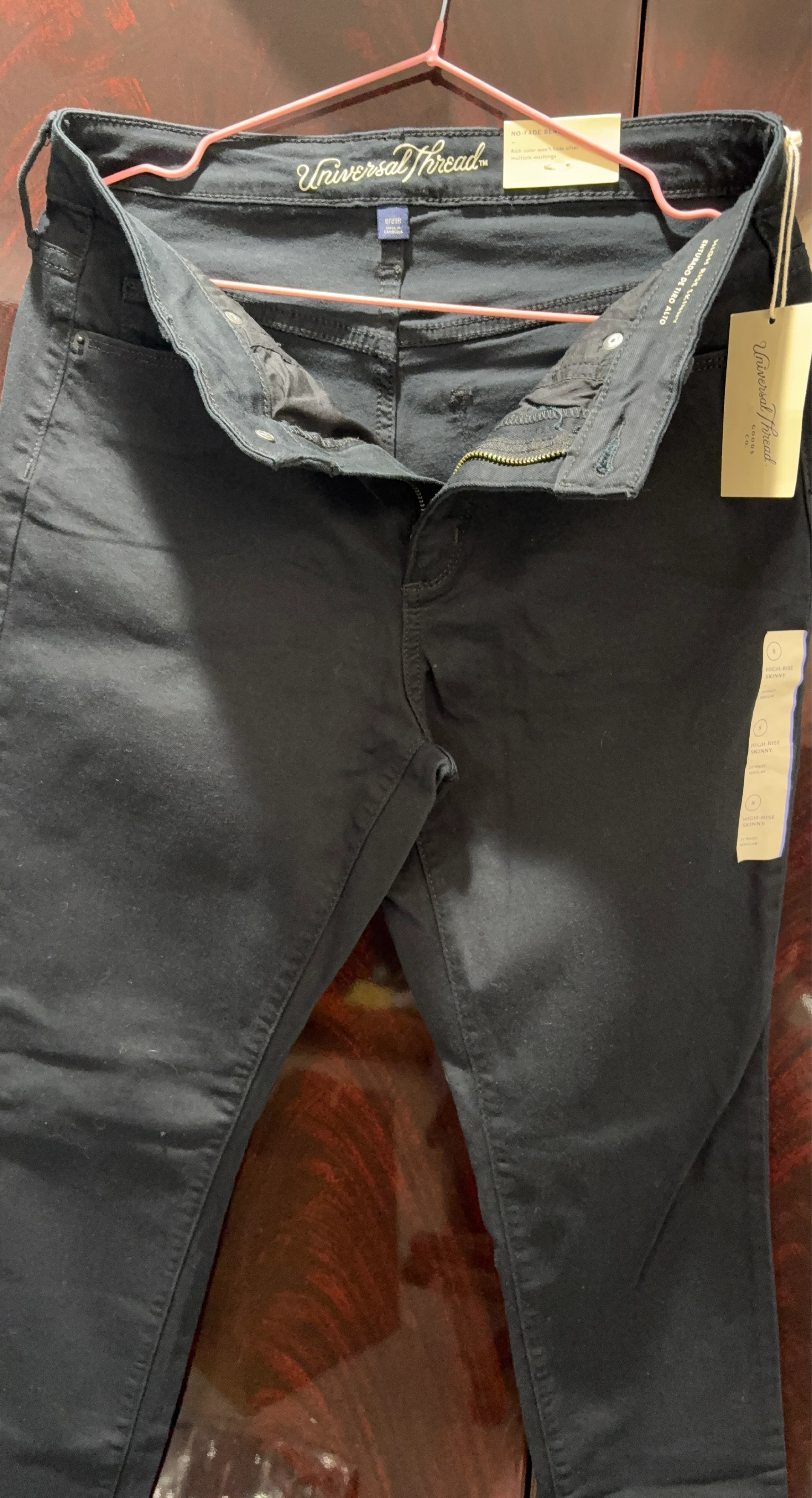 Universal Thread Women's High-Rise Skinny Jeans Black Size 8