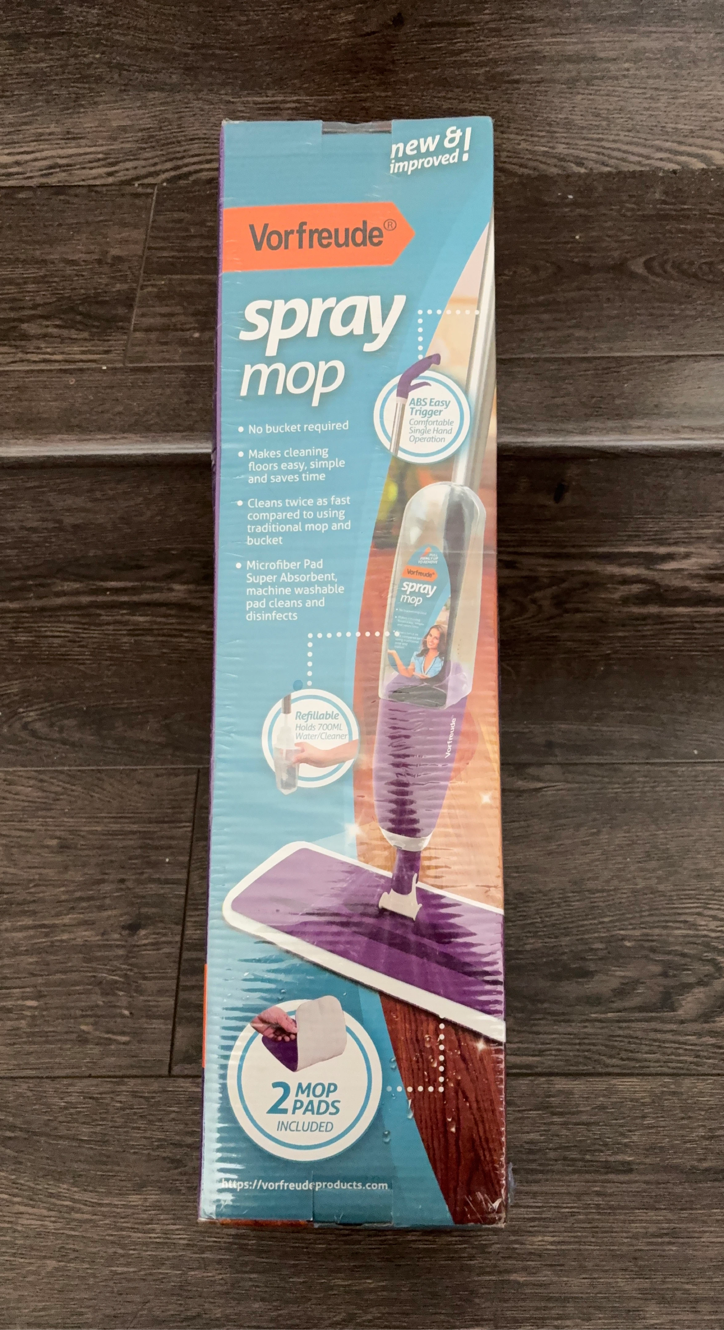 Vorfreude Spray Mop with 2 Microfiber Pads