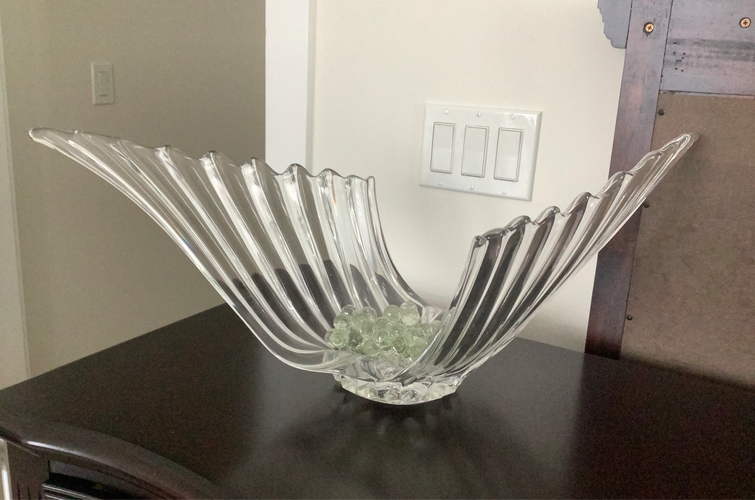 Clear Glass Wave Bowl