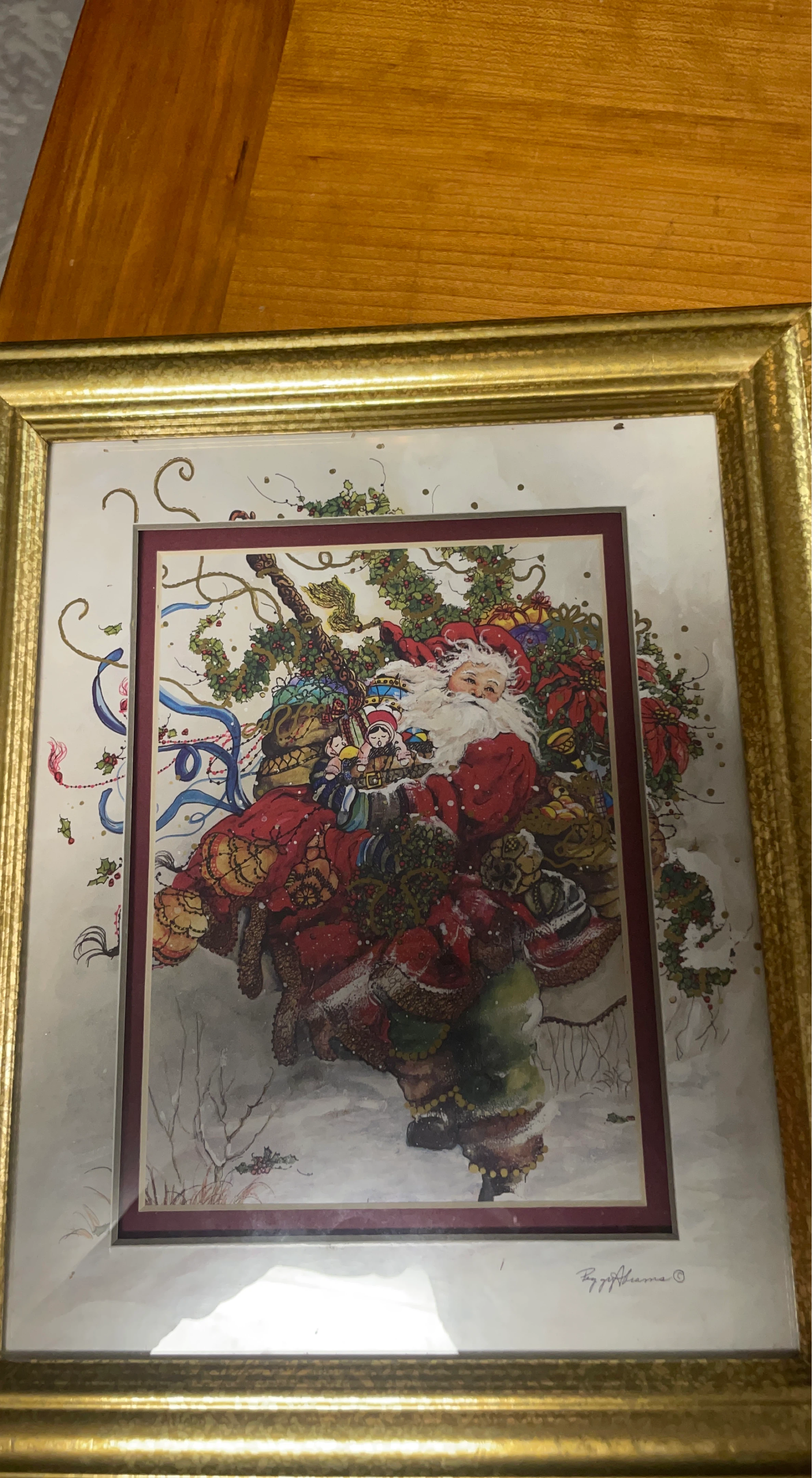 Framed Christmas Art Print by Peggy Abrams