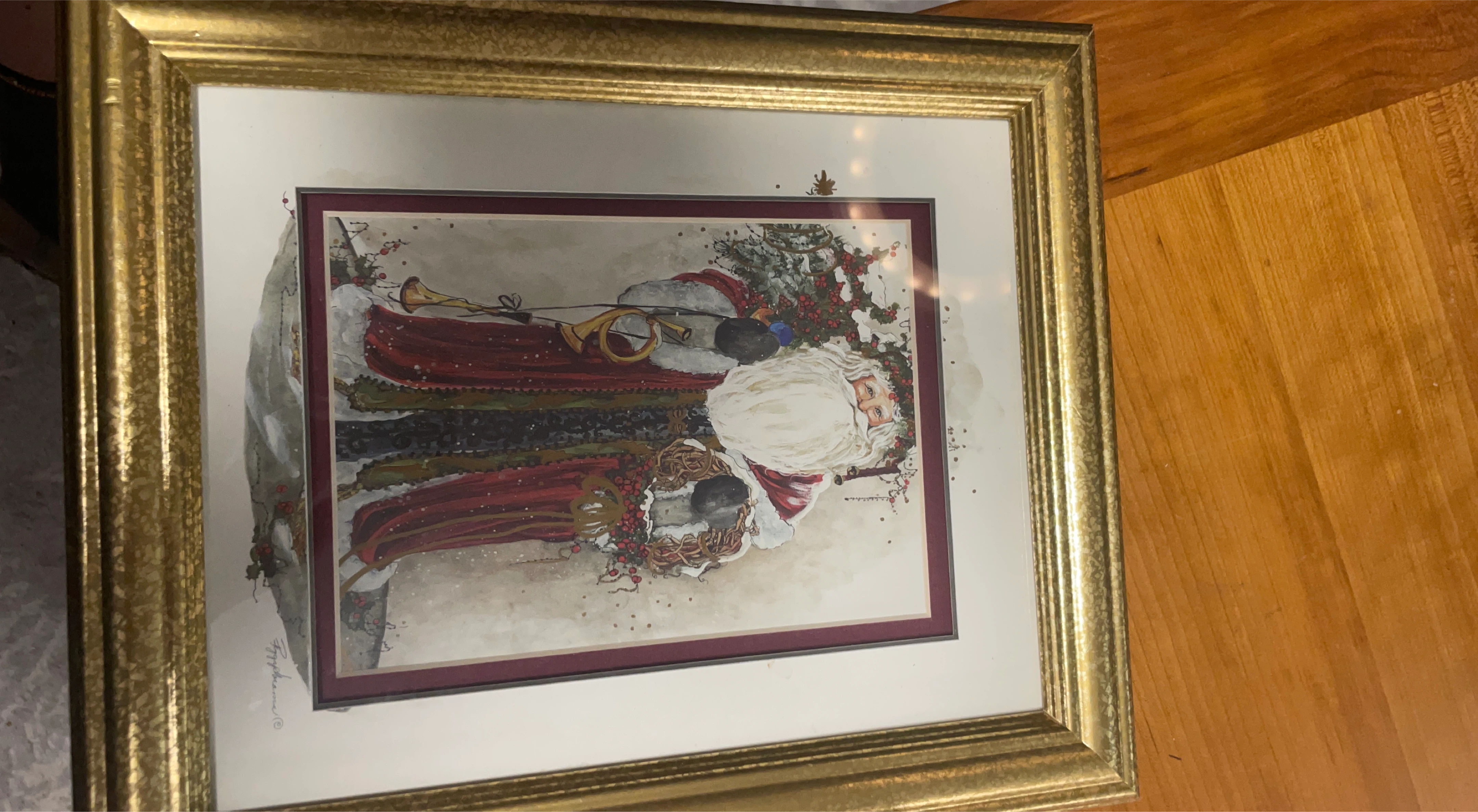 Framed Santa Claus Print