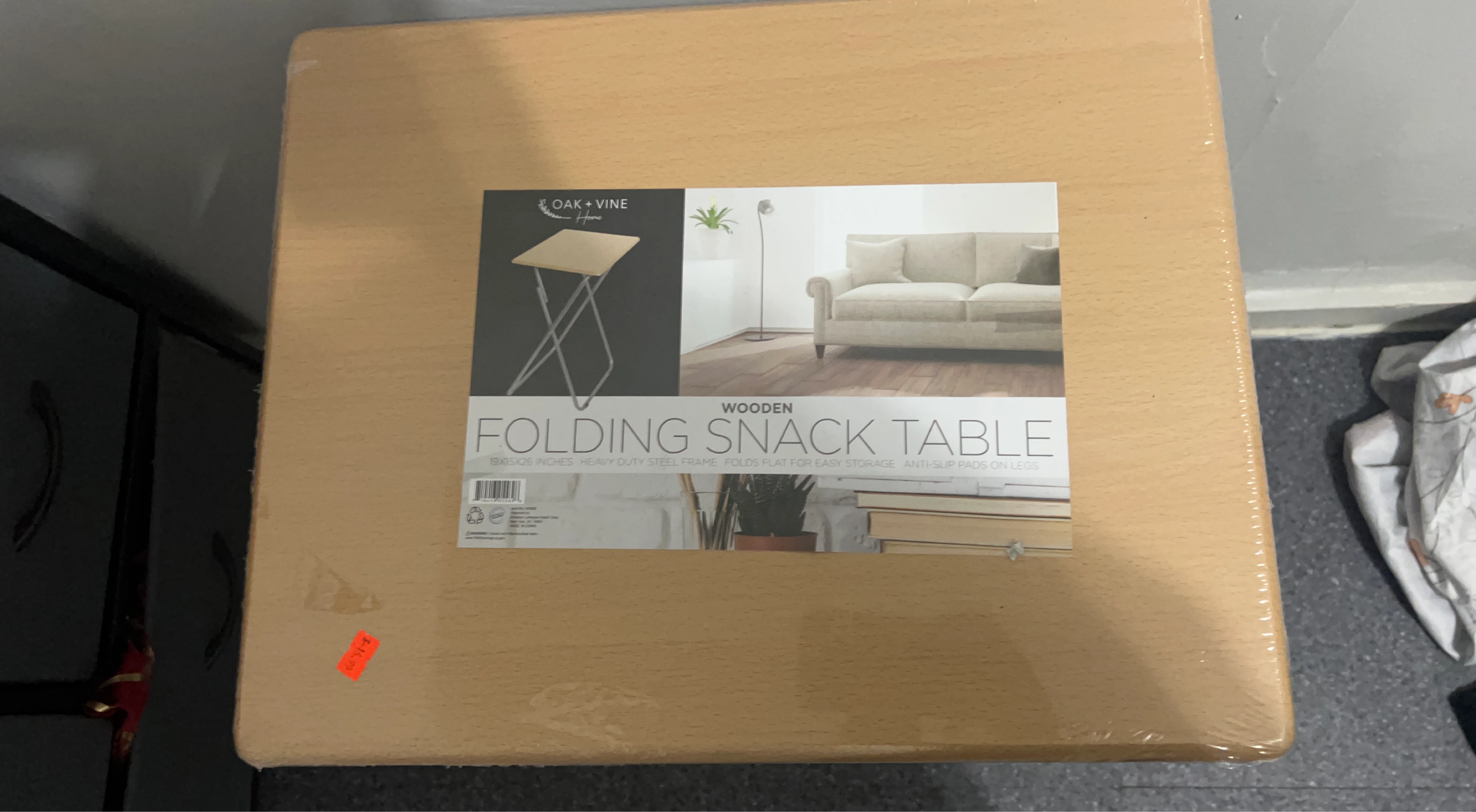 Oak + Vine Wooden Folding Snack Table